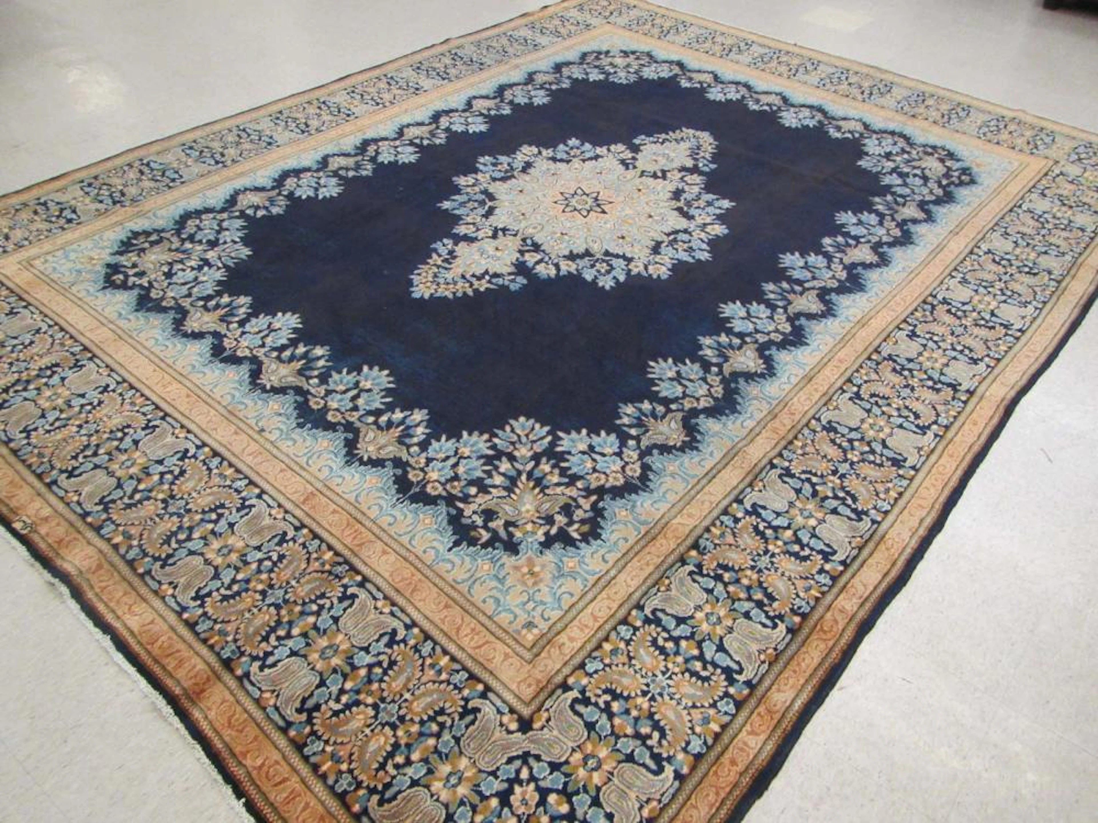 SIGNED SEMI-ANTIQUE PERSIAN KERMAN CARPET, Kerman