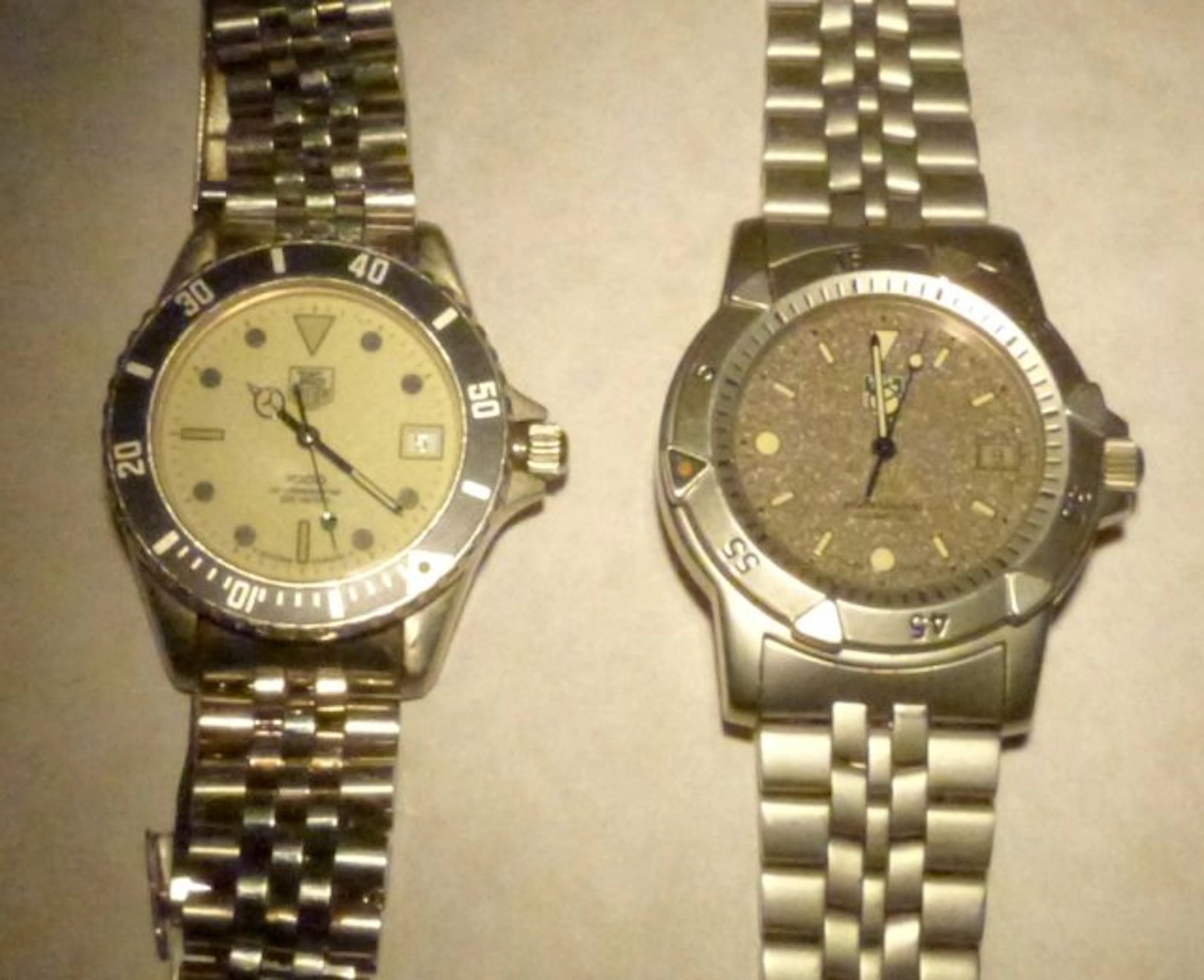 Two Steel Tag Heuer Watches