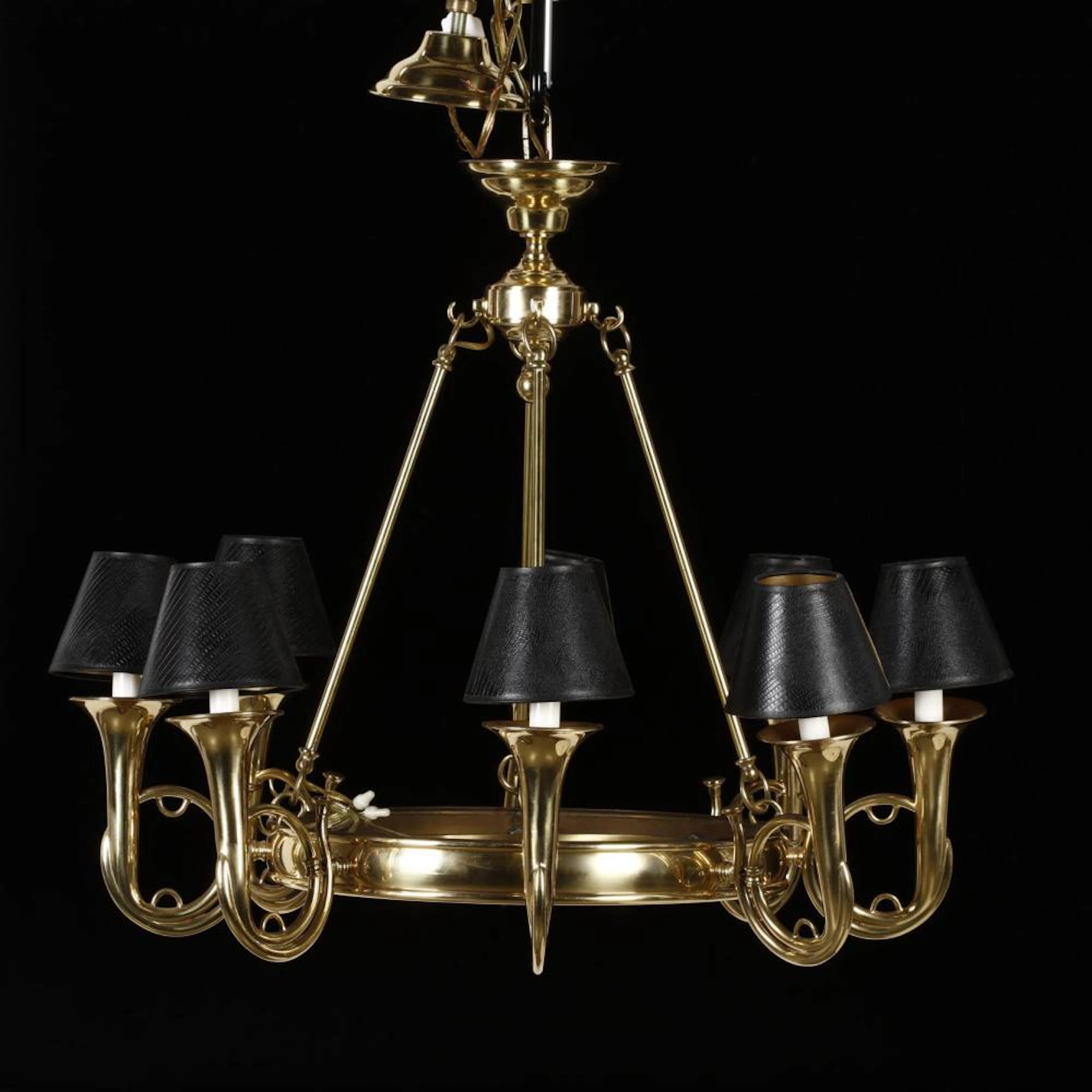 Brass Hunting Lodge Style Chandelier