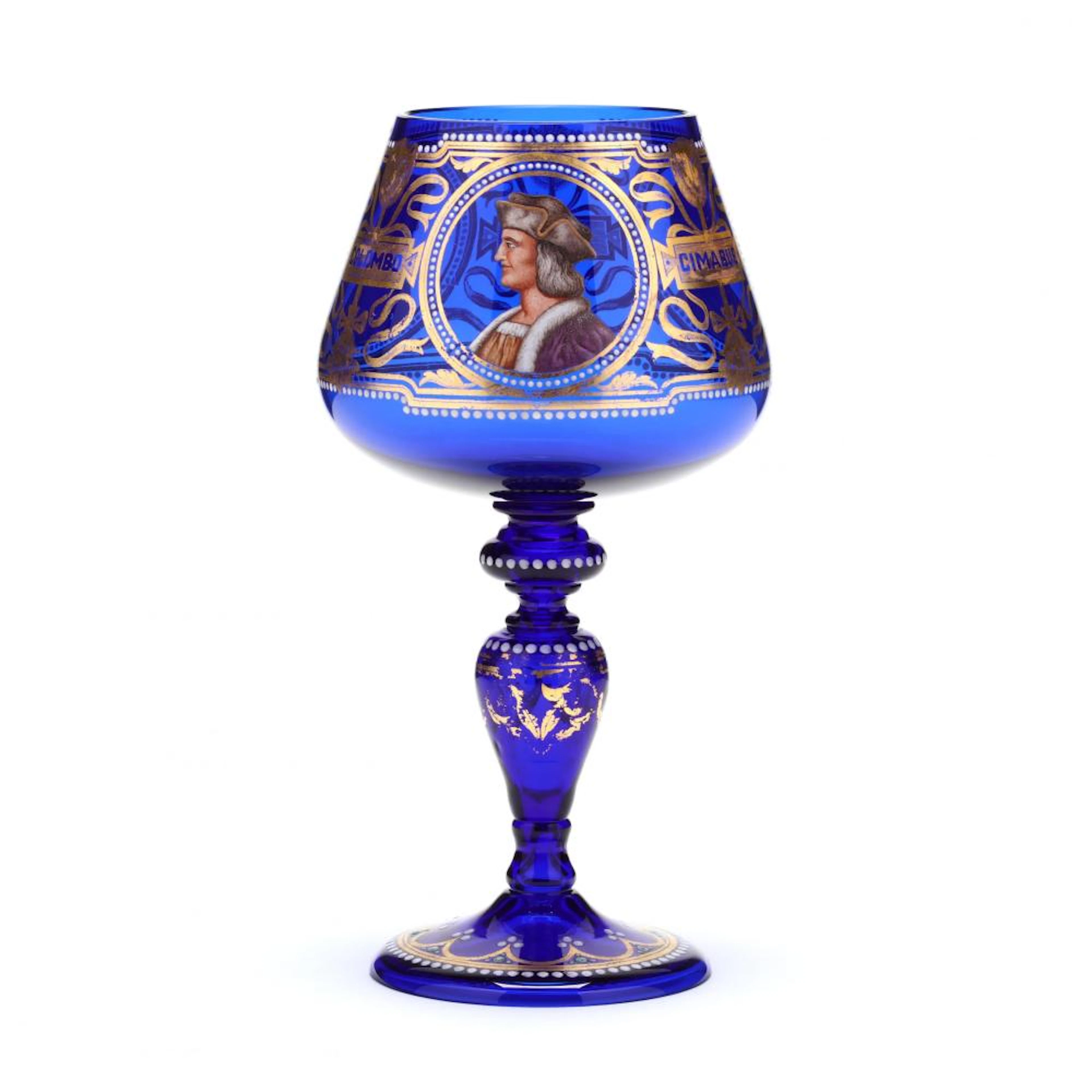 Venetian Chalice with Portrait Plaques of Early Artists