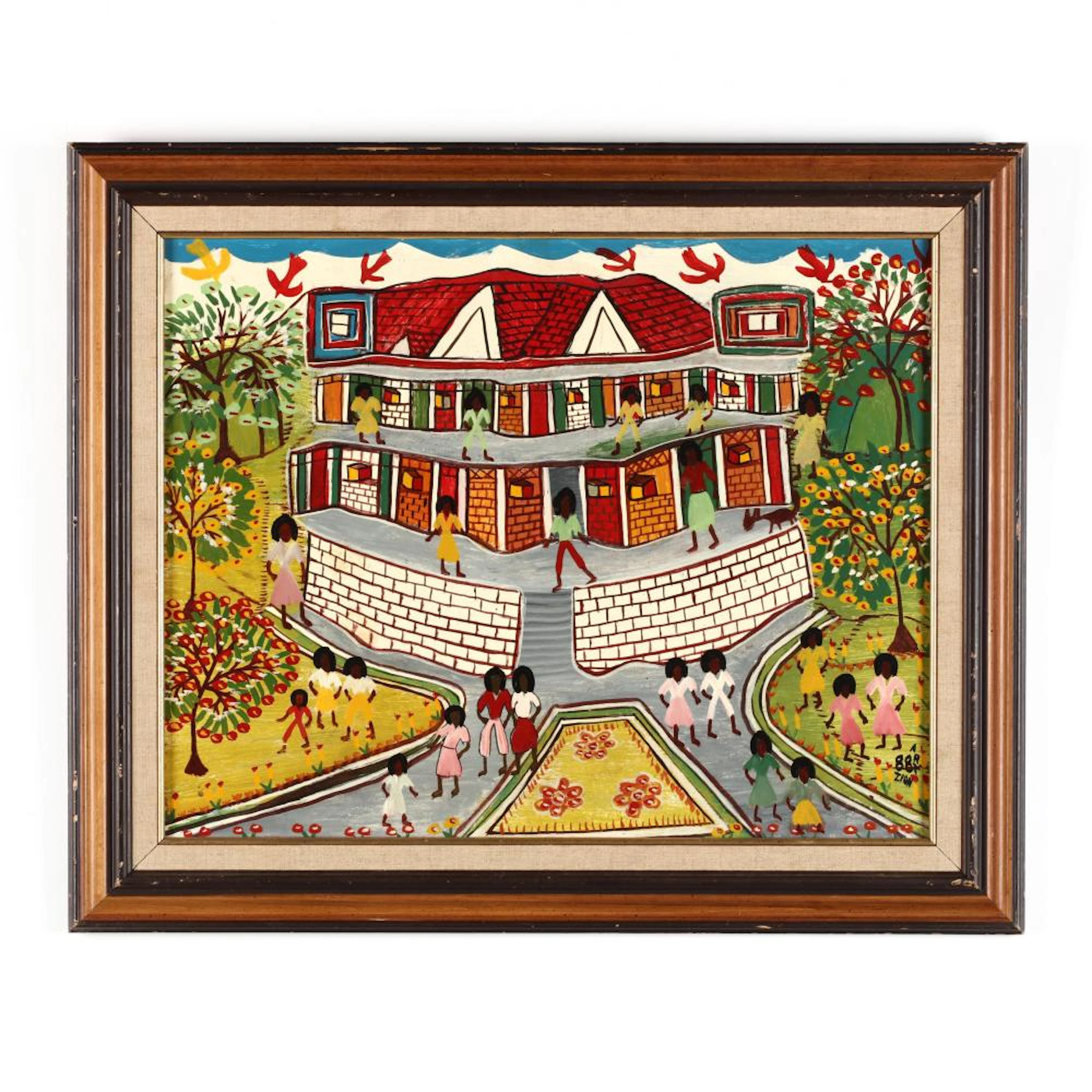 Jamaica Folk Art Painting, Allan Zion (Kingston 1930-2003),