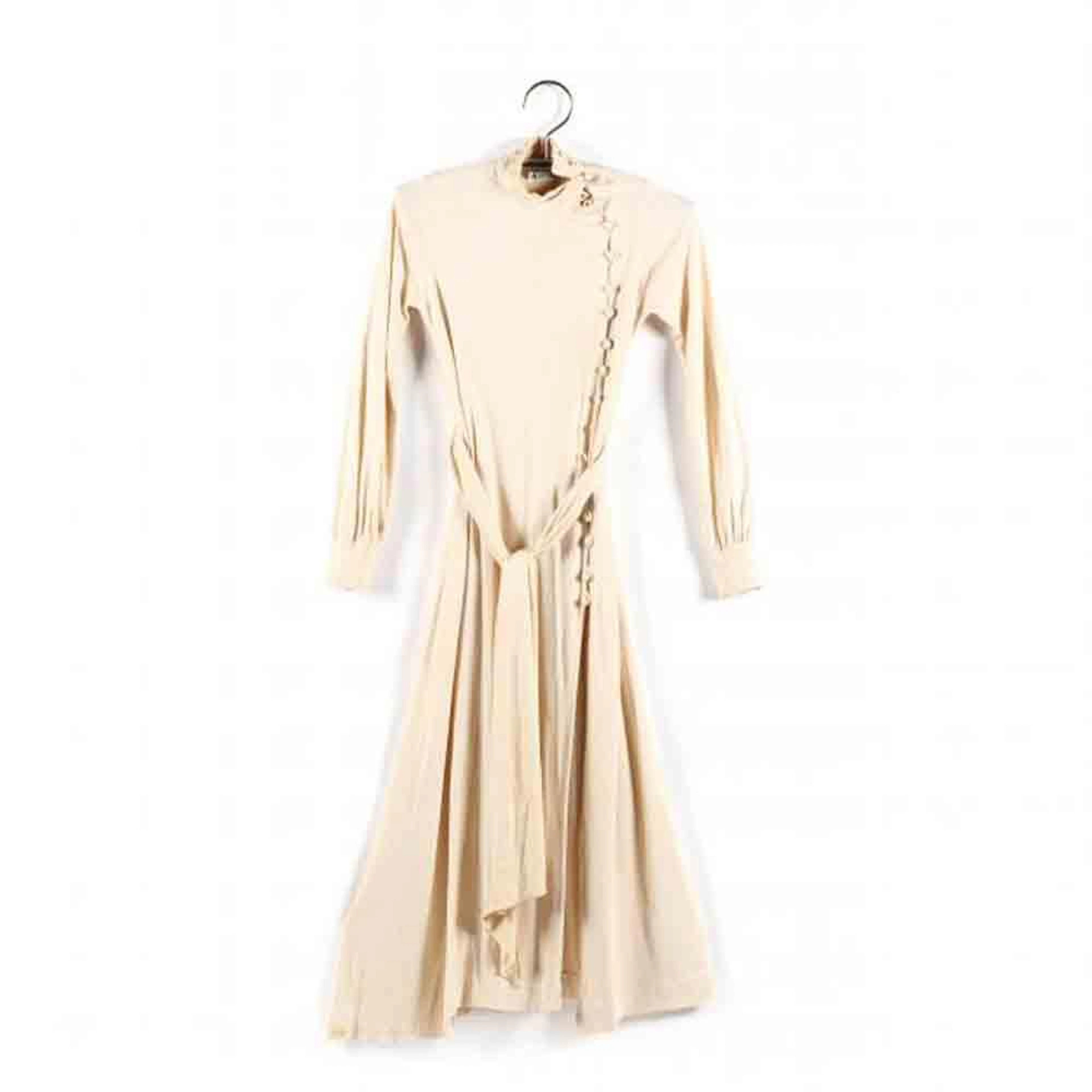 A Cream Maxi Dress, Halston
