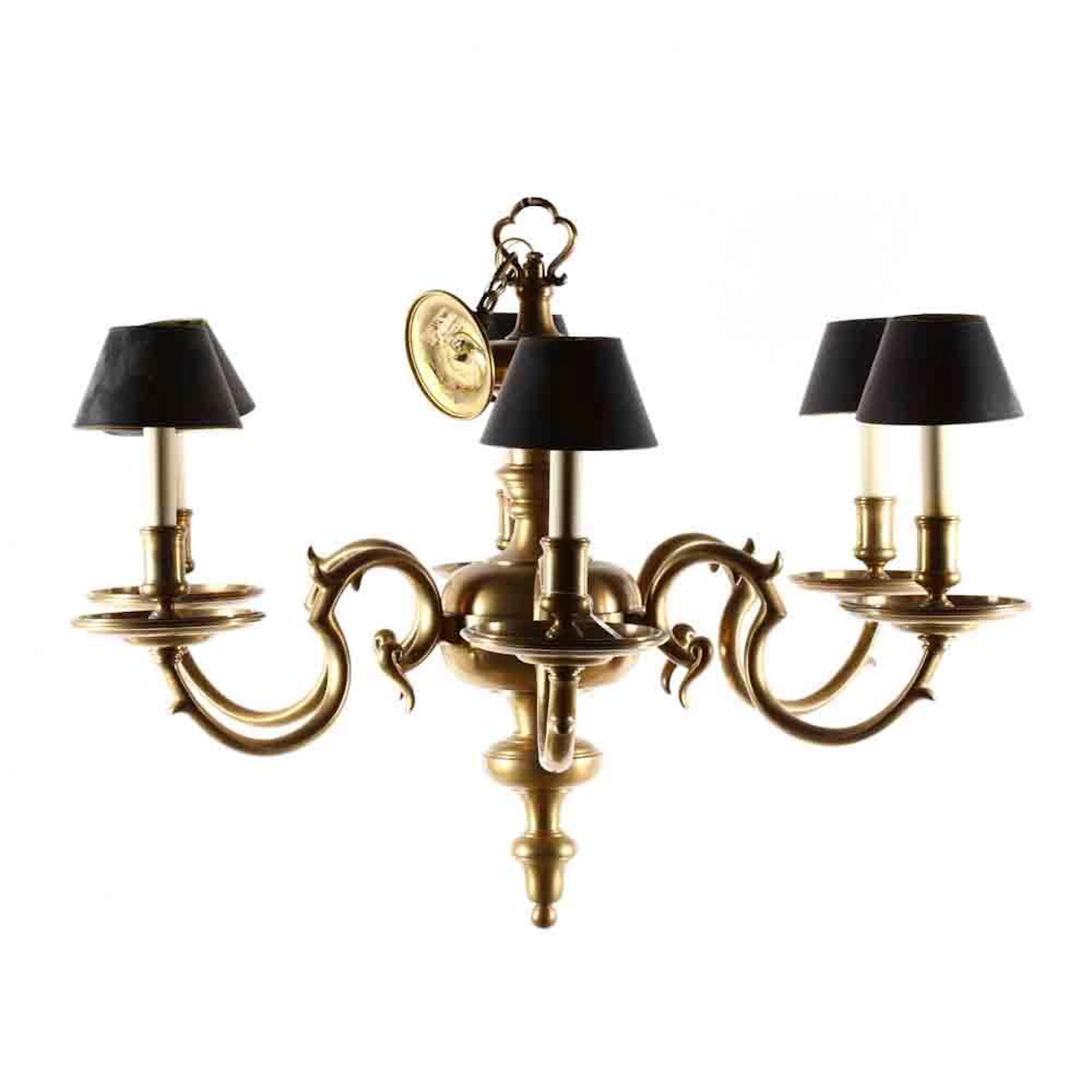 Chapman, Large Brass Colonial Style Chandelier