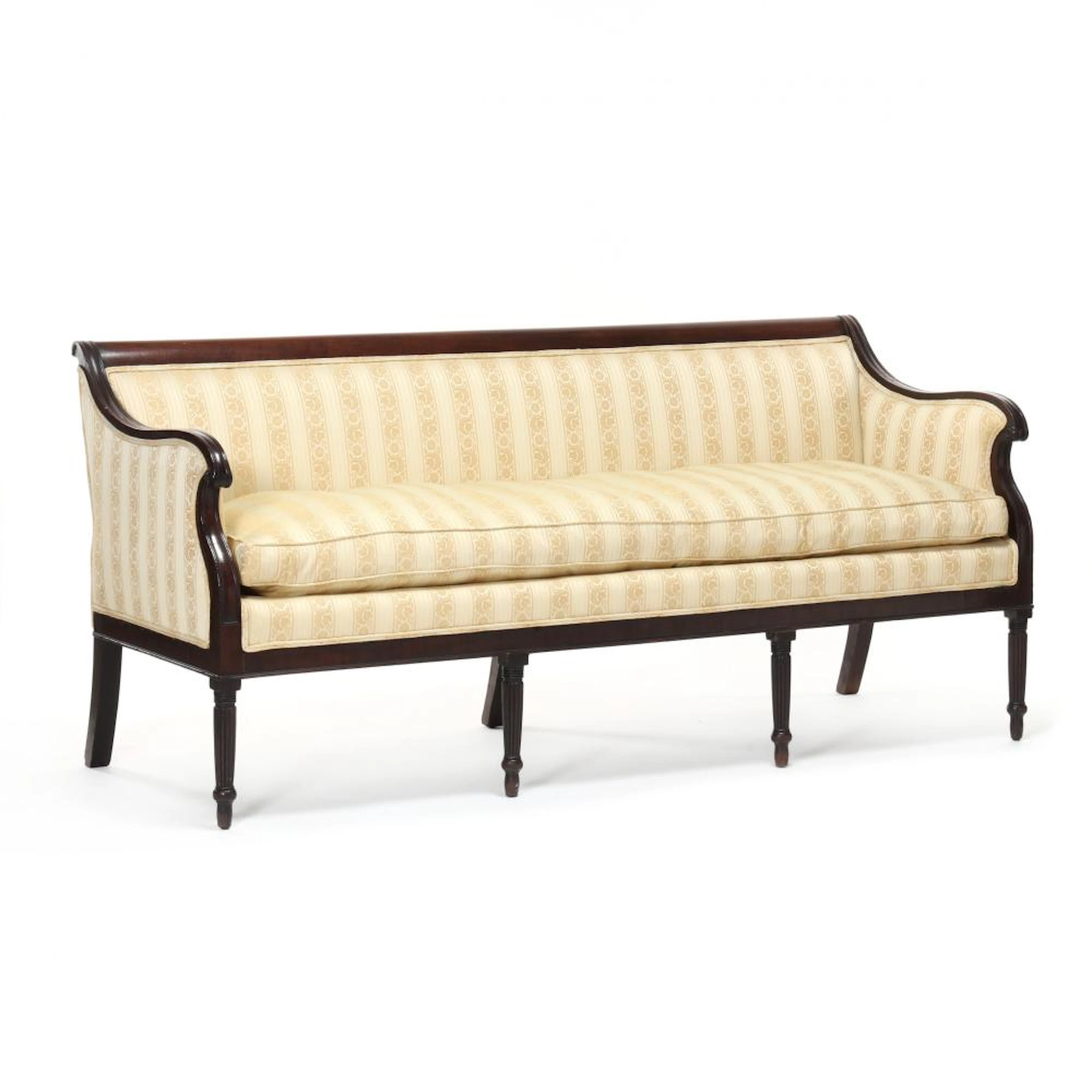 Philadelphia Federal Carved Mahogany Sofa