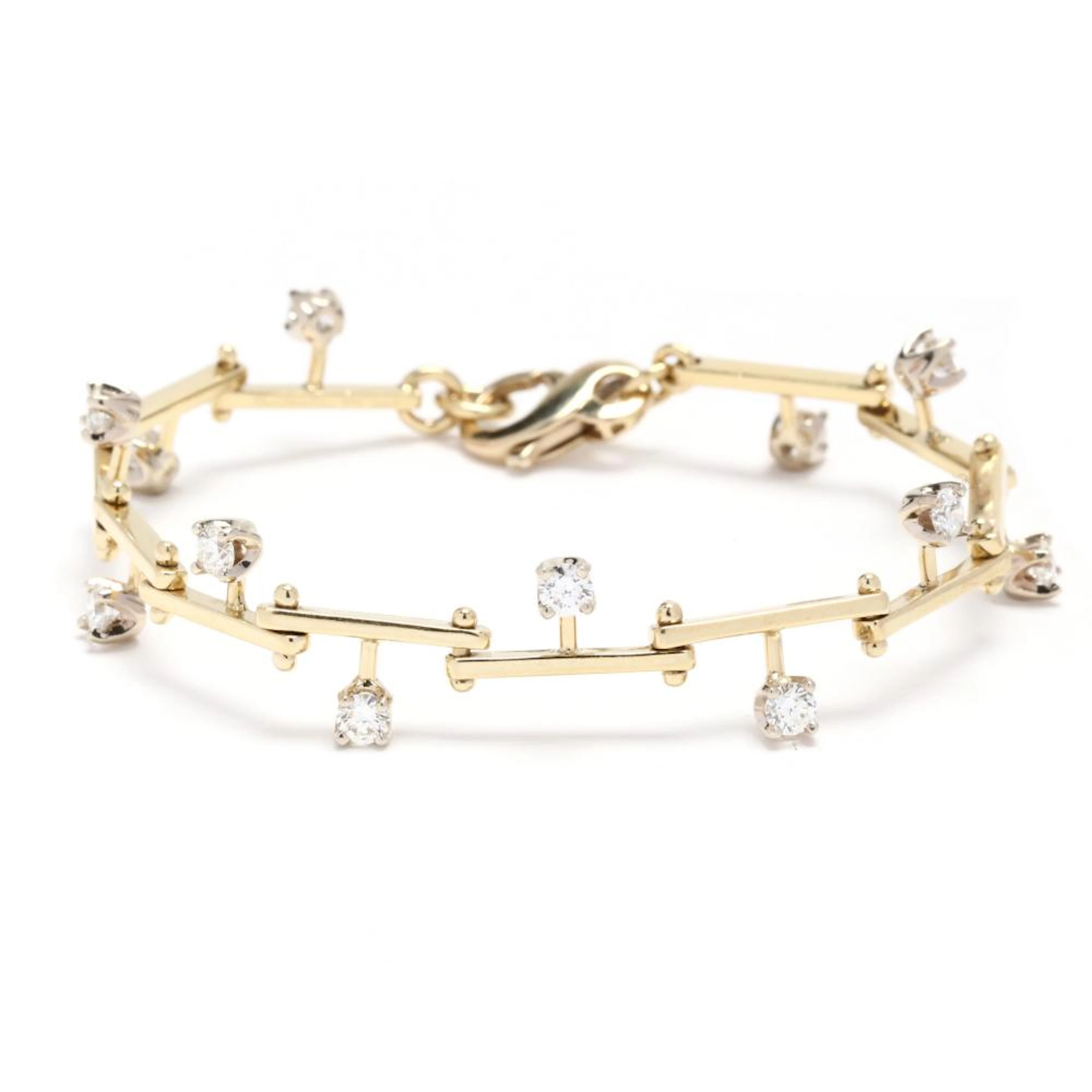 Gold, Platinum, and Diamond Bracelet, Jewelsmith