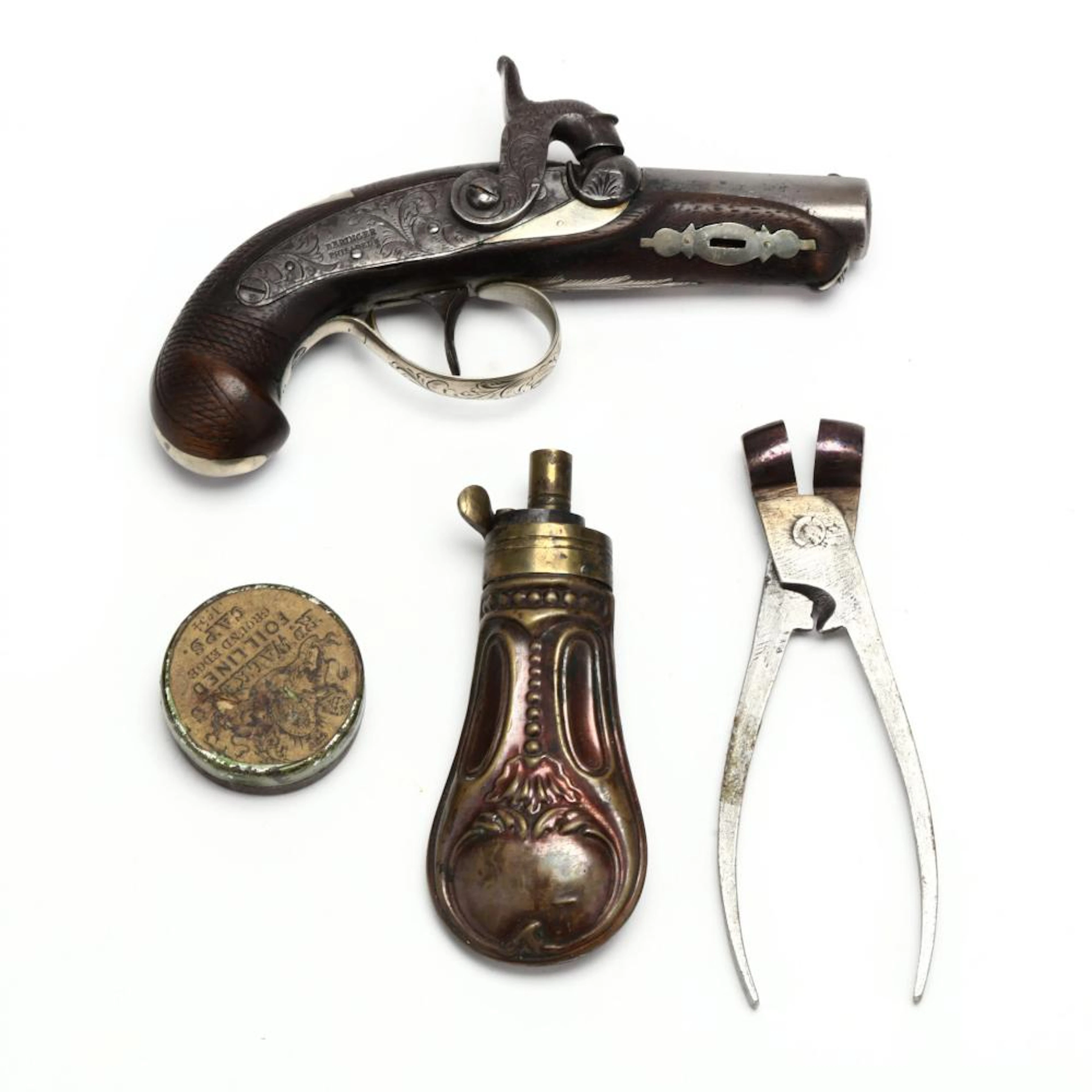 Cased Philadelphia Deringer Single-Shot Percussion Pocket Pistol