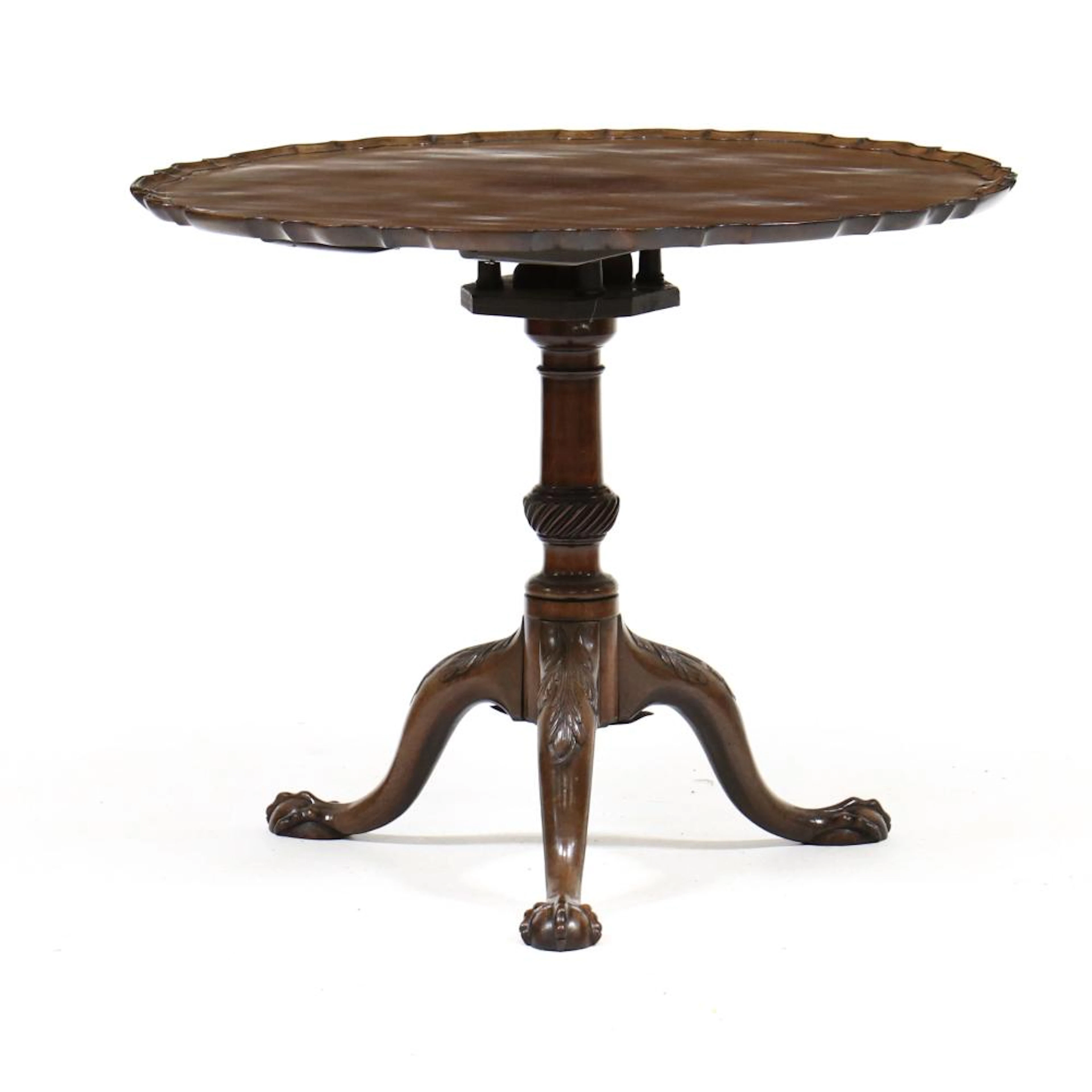 George II Mahogany Pie-Crust Tilt-Top Tripod Table