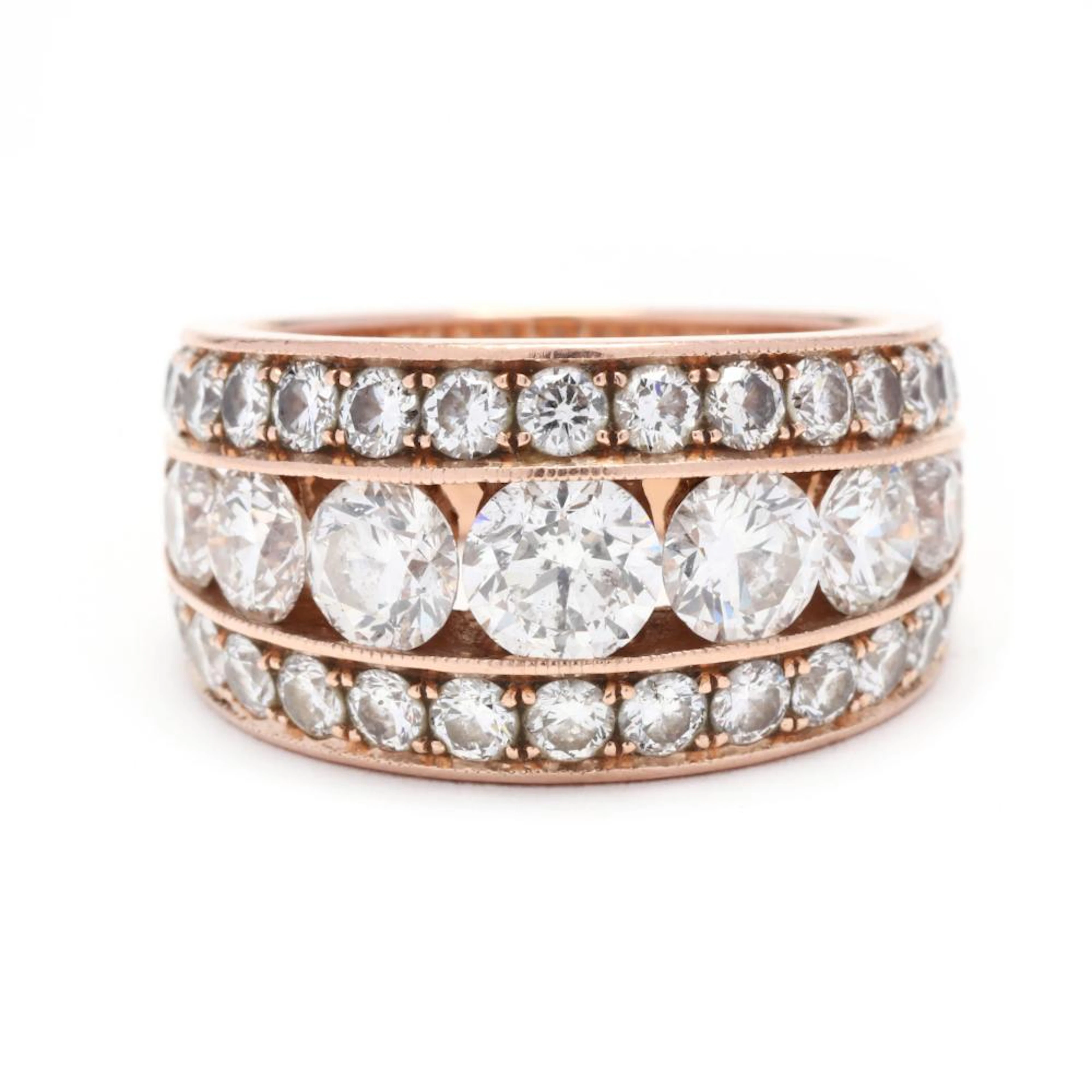 Rose Gold and Diamond Band