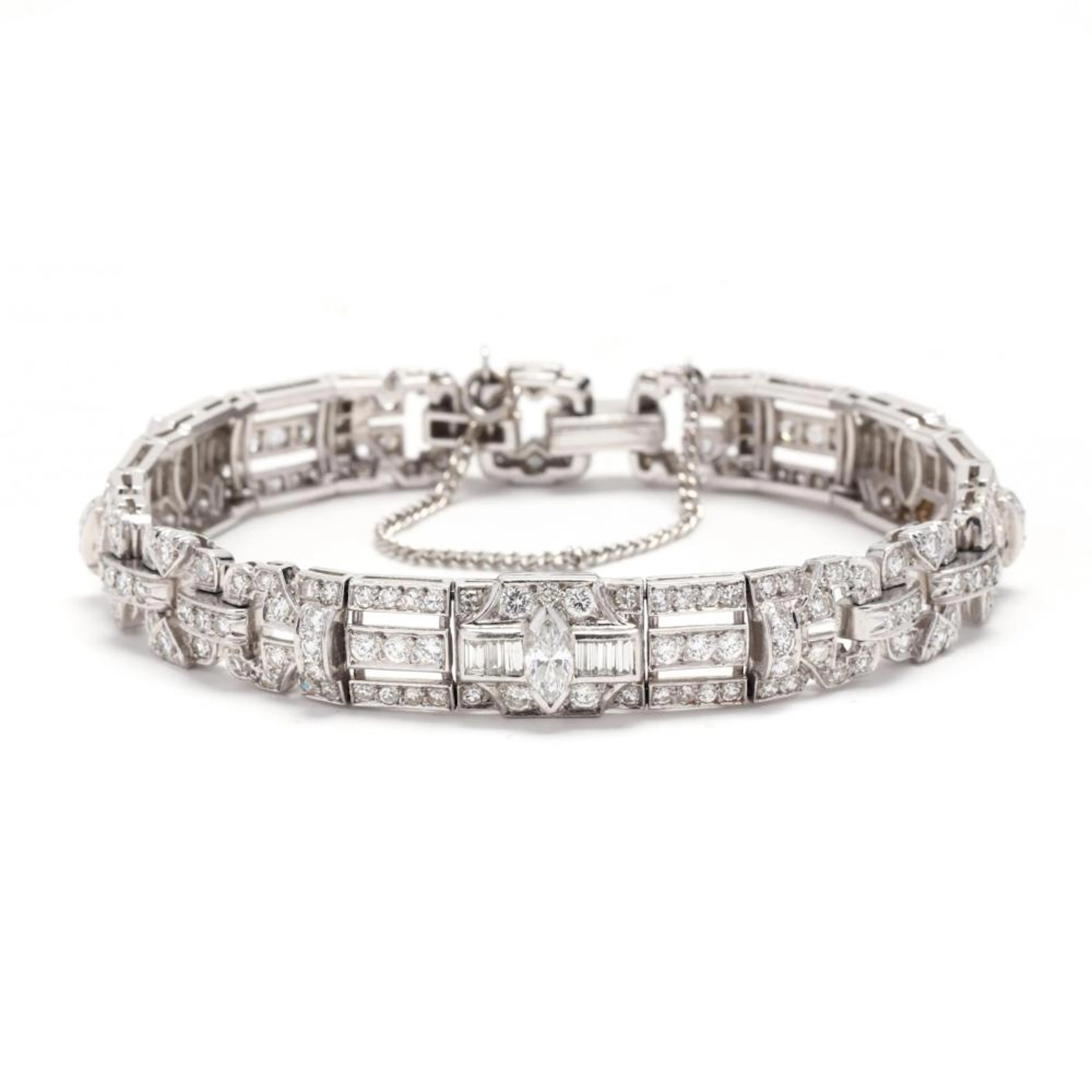 Art Deco Platinum and Diamond Bracelet