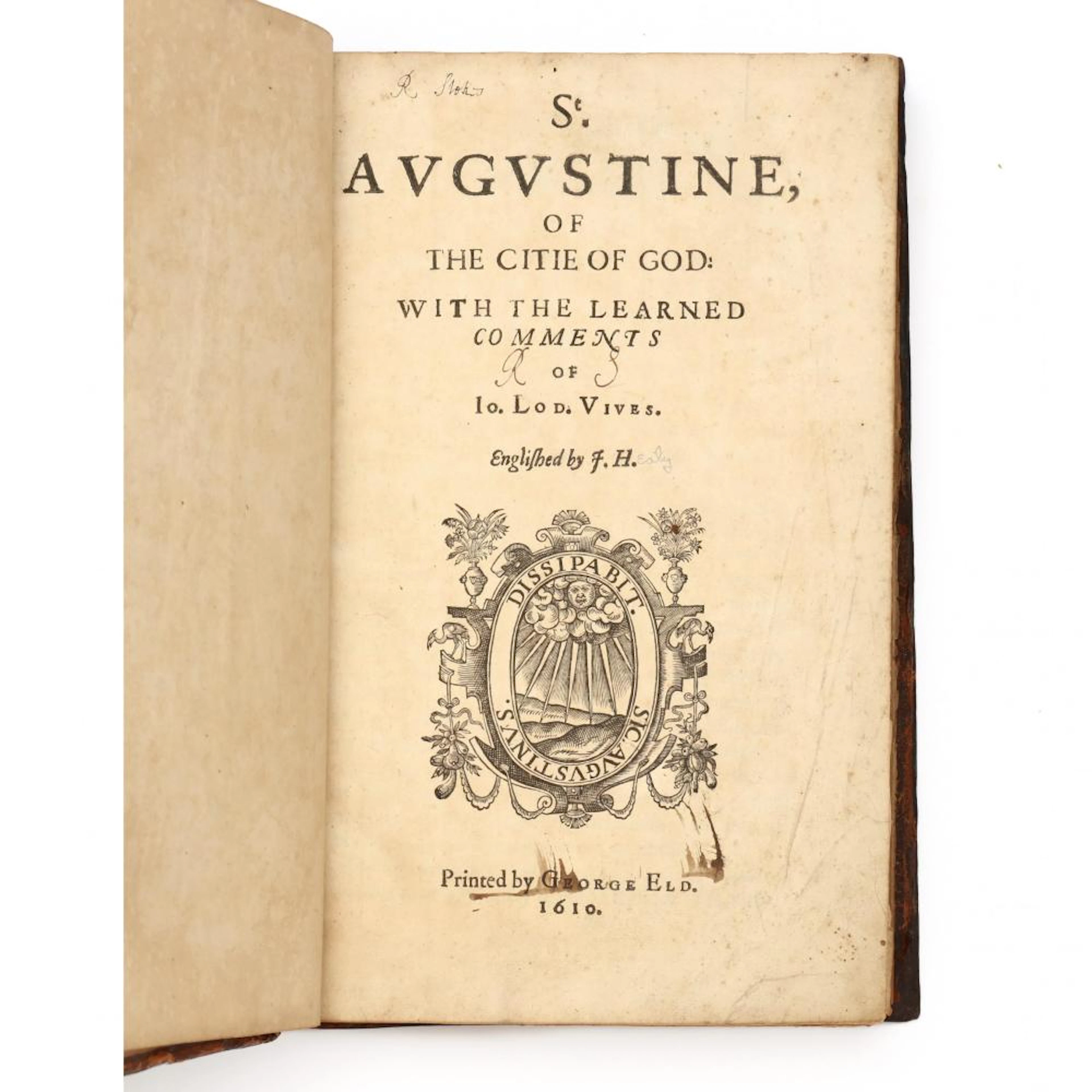 First English Translation, St. Augustine's Of the Citie of God:...,