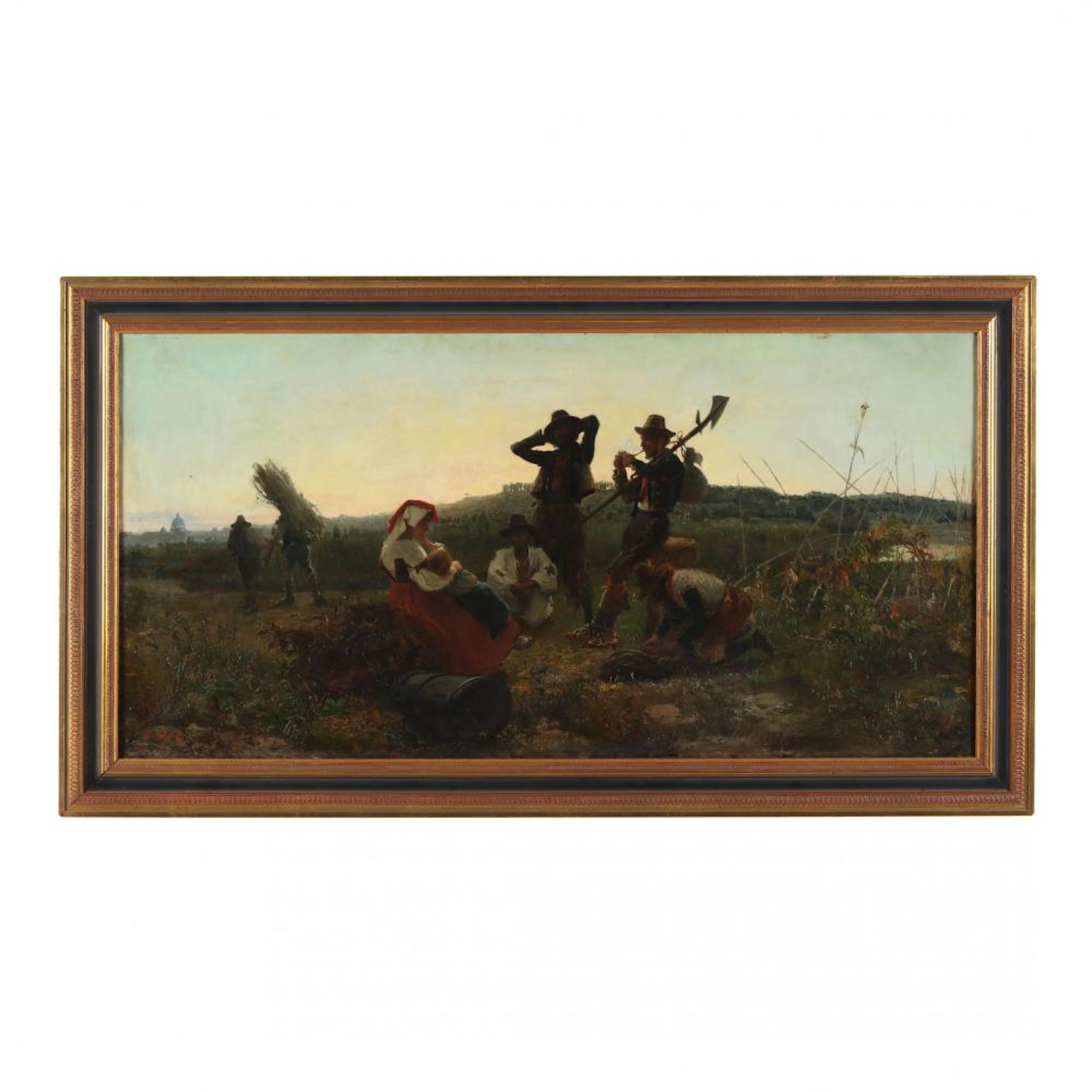 José Tapiró Y Baró (Spanish, 1836-1913), Days End on the Roman Campagna