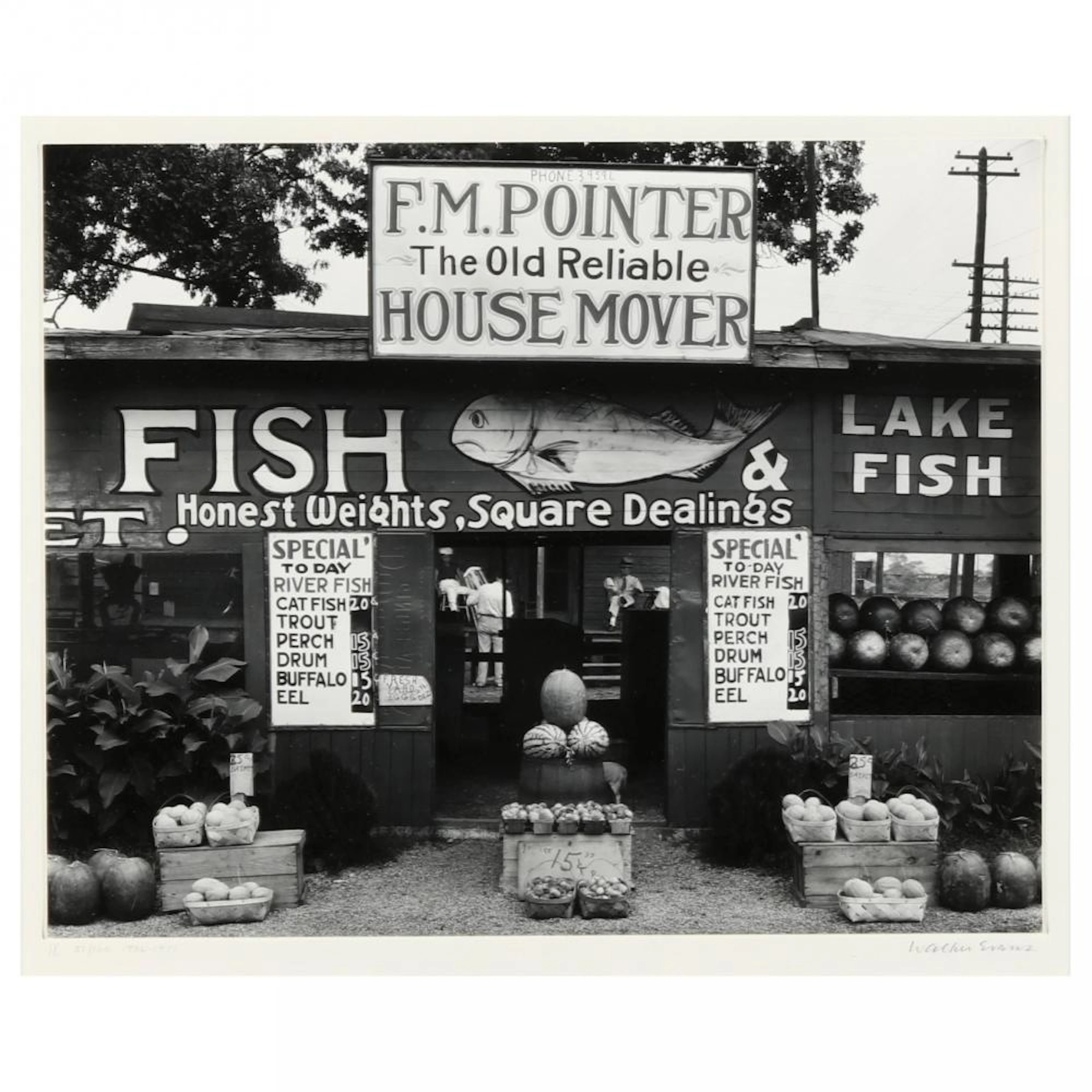 Walker Evans (American, 1903-1975), Fish Market, Near Birmingham, Alabama