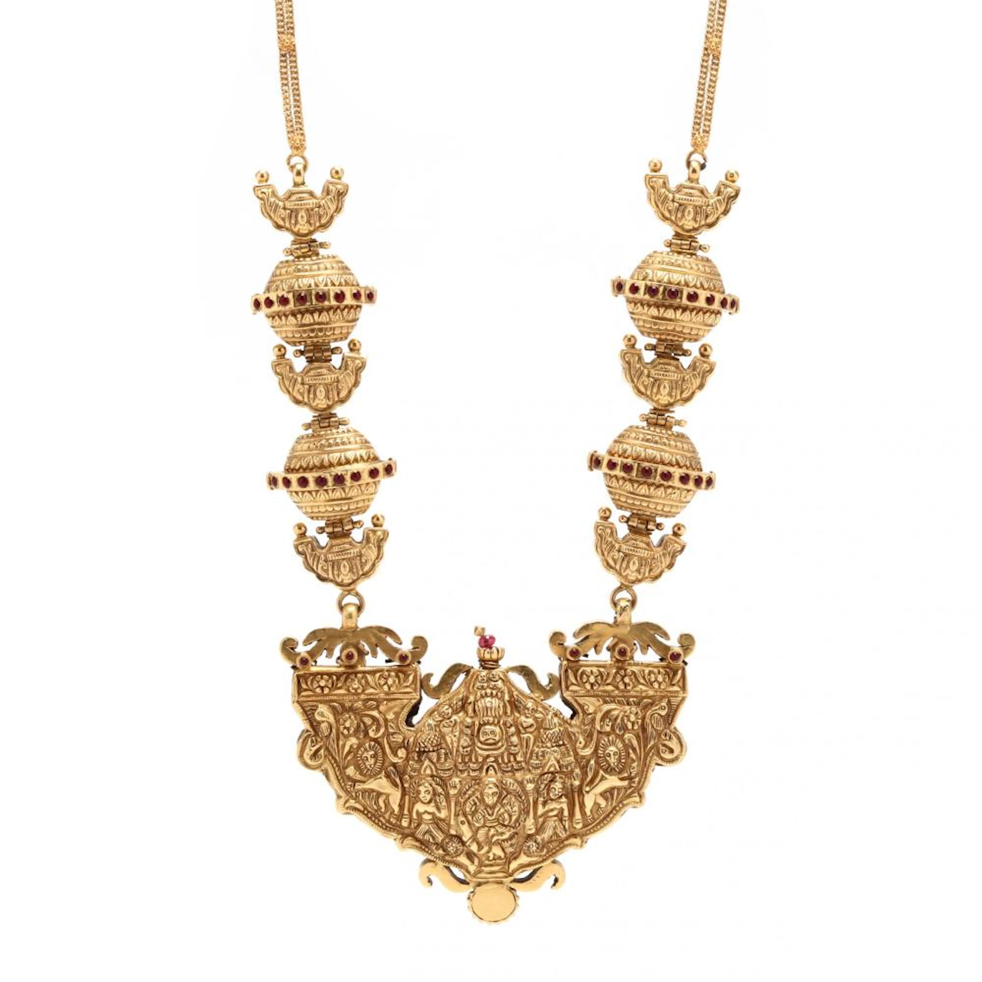 High Karat Gold "Temple" Necklace, India
