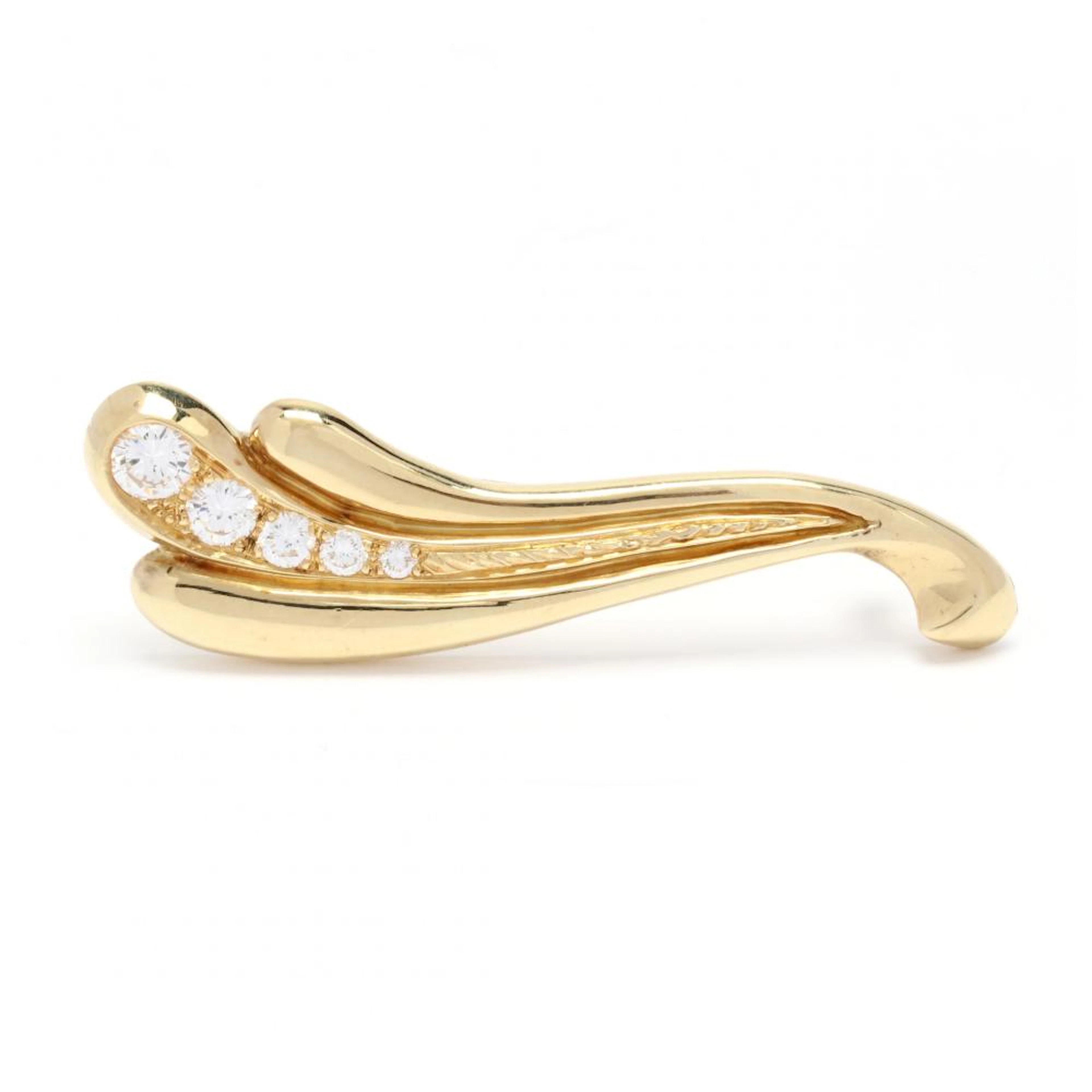 Gold and Diamond Brooch, Peter Indorf