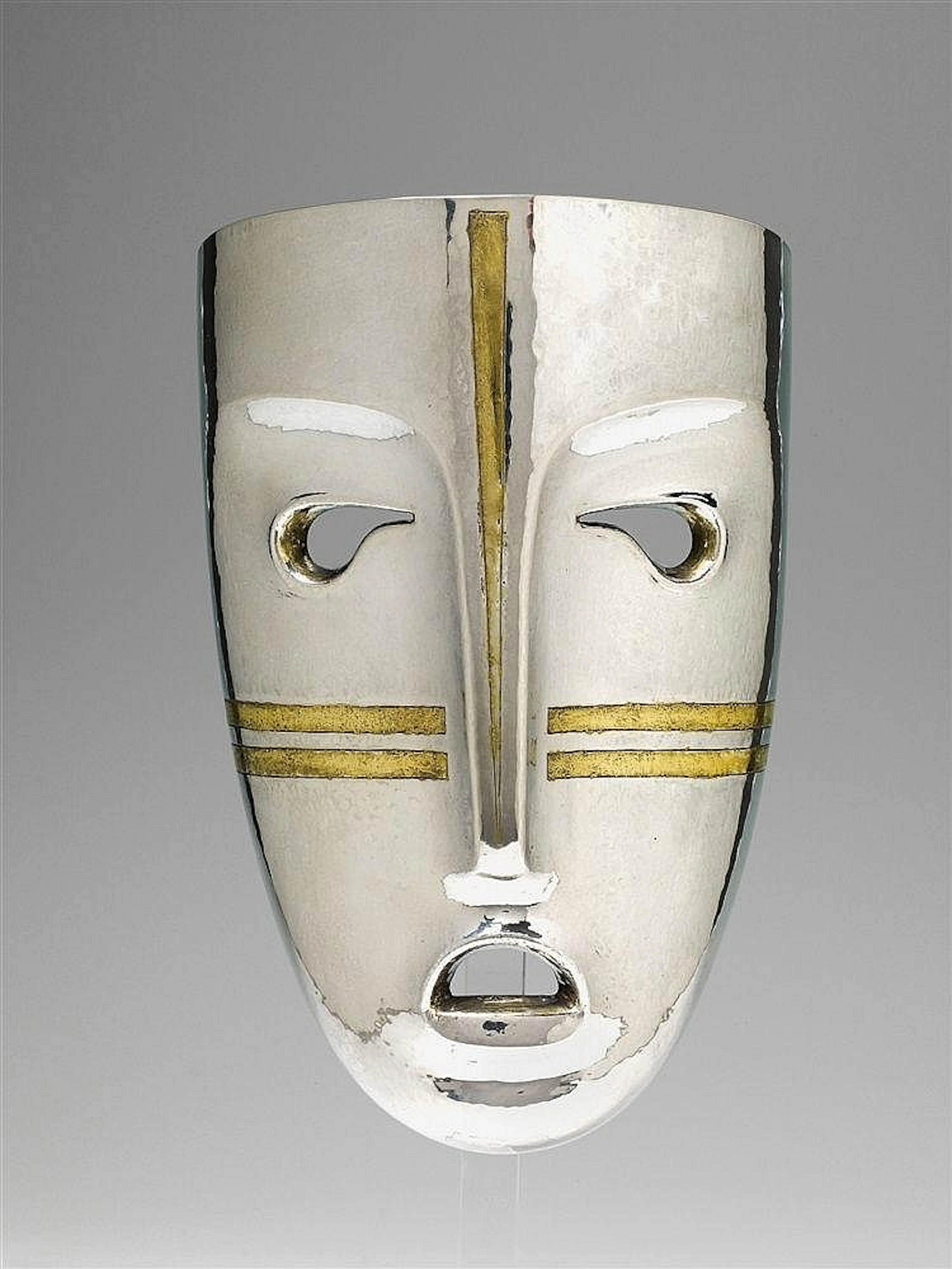 A Berlin partially gilt silver mask. Marks of Hans Markl, ca. 1950.