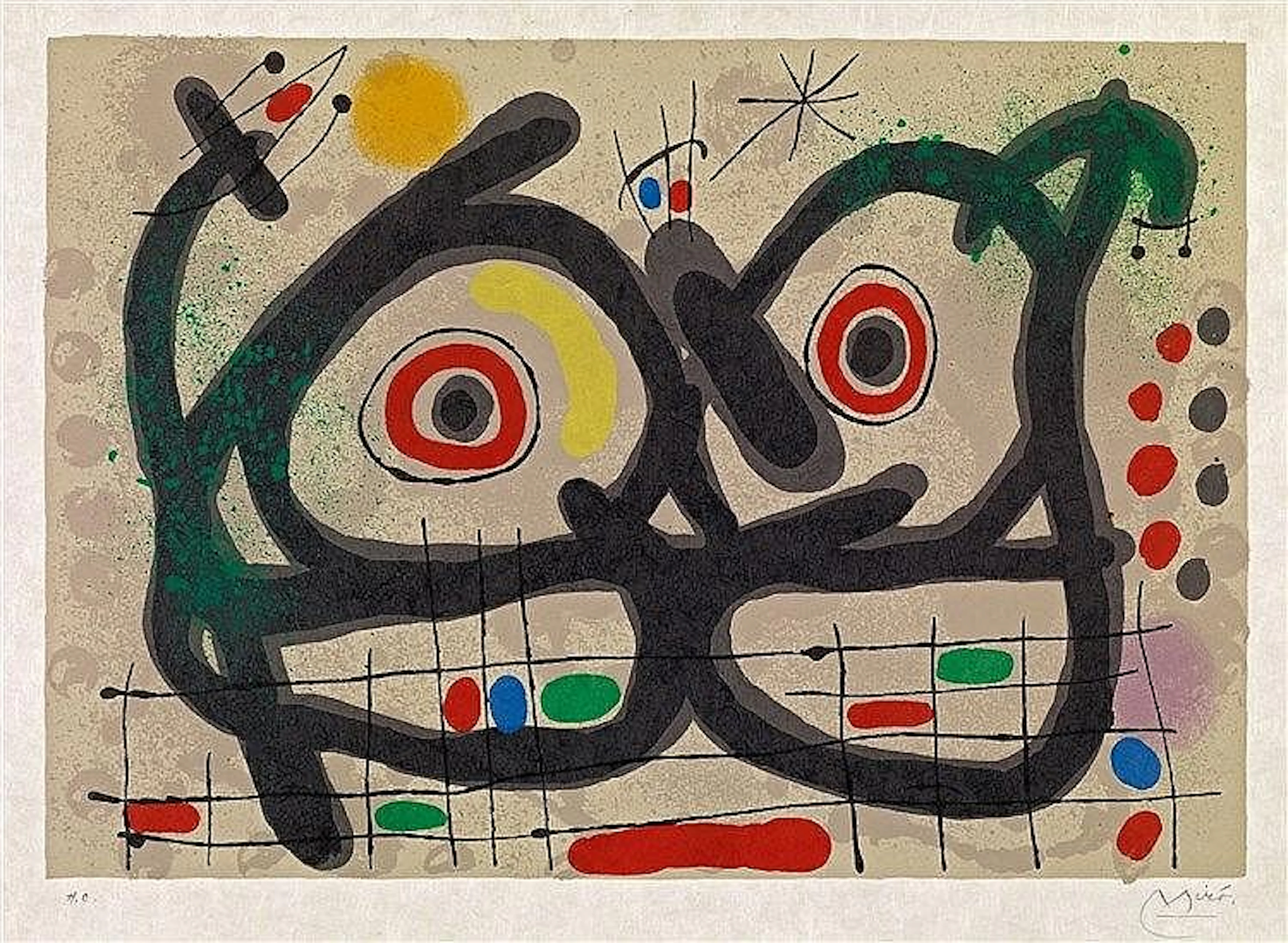 Joan Miró, Aus: Le lézard aux plumes d'or, 1967