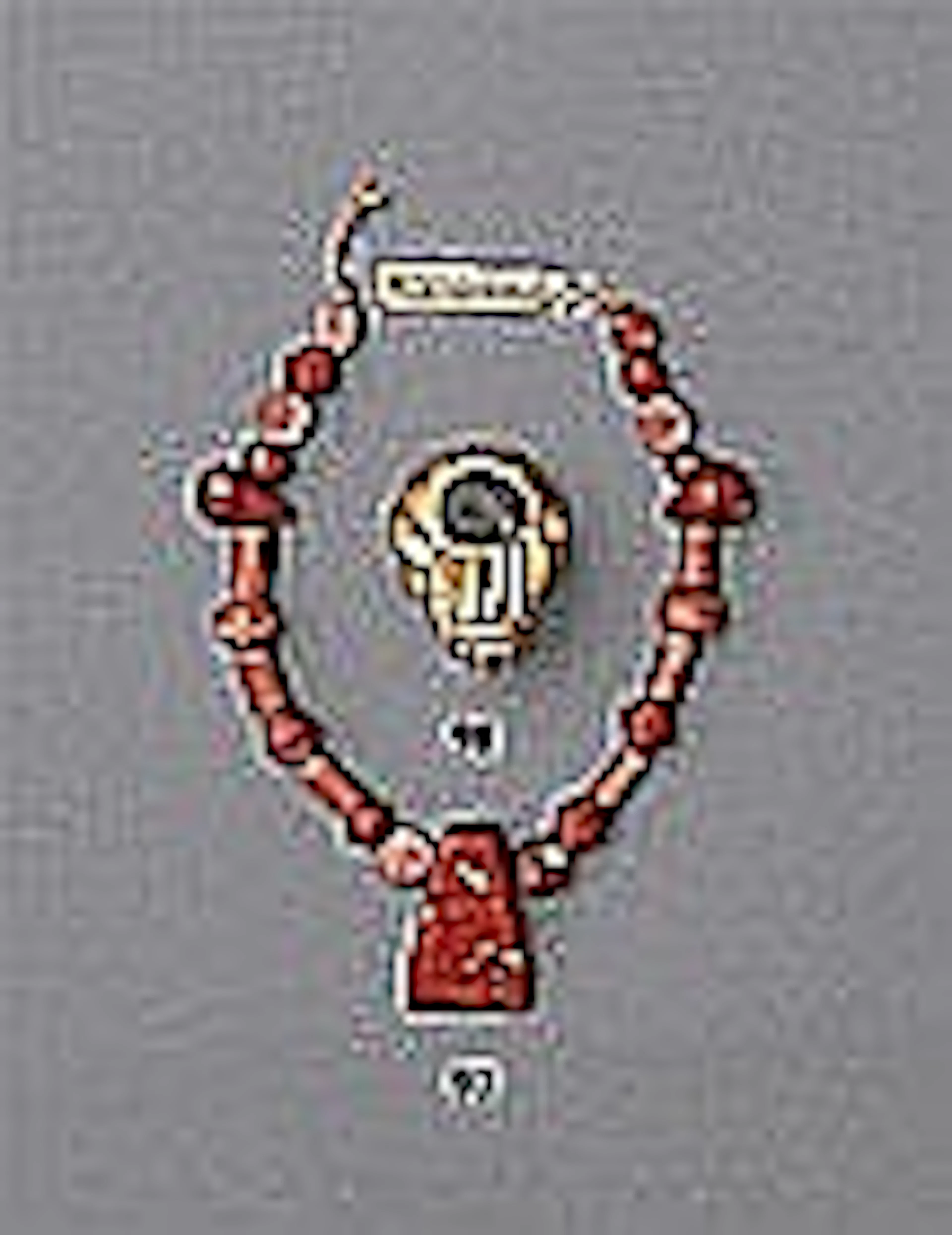 NECKLACE OF AGATE AND CORAL BEADS