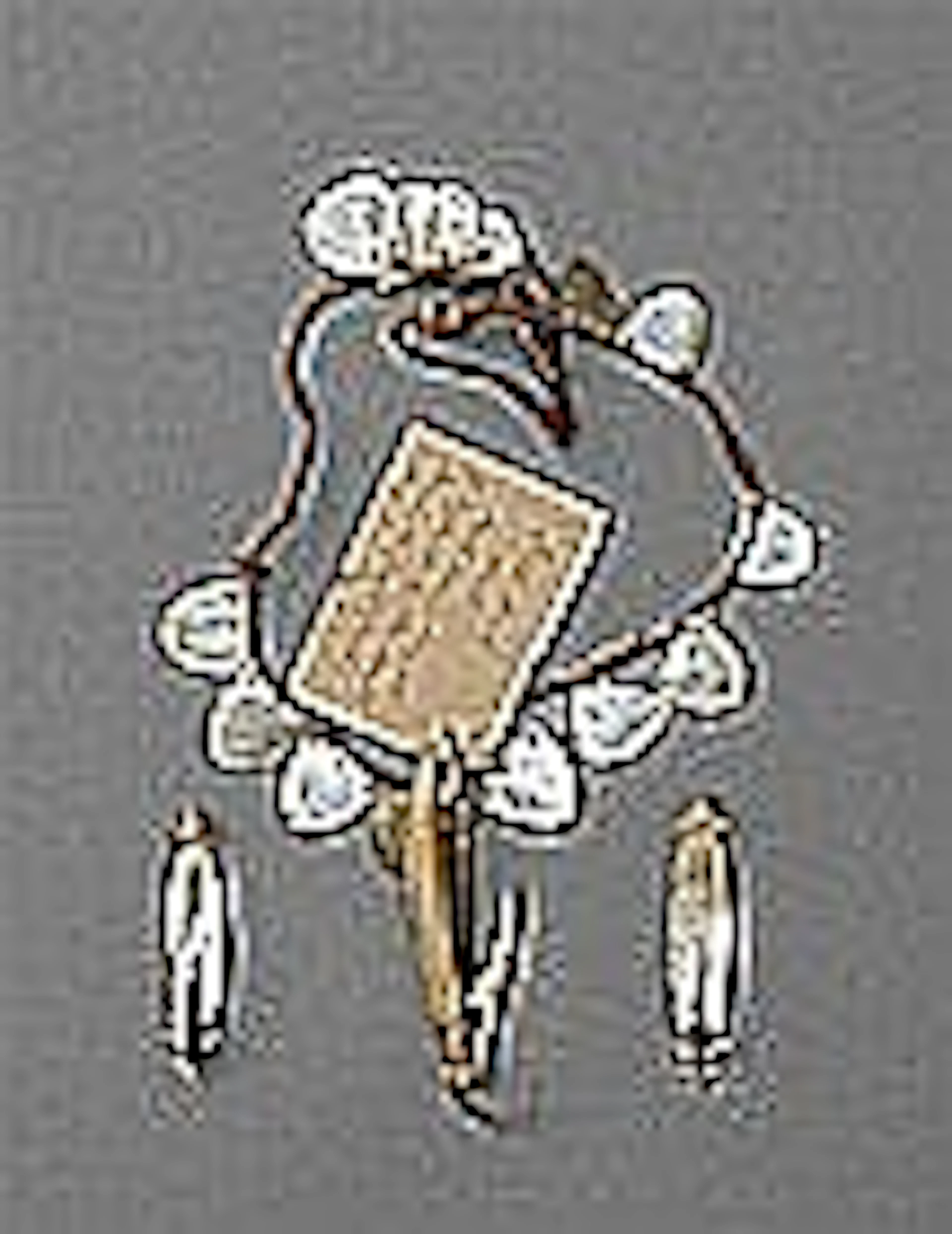 TAHITIAN NECKLACE AND THREE FISH HOOKS