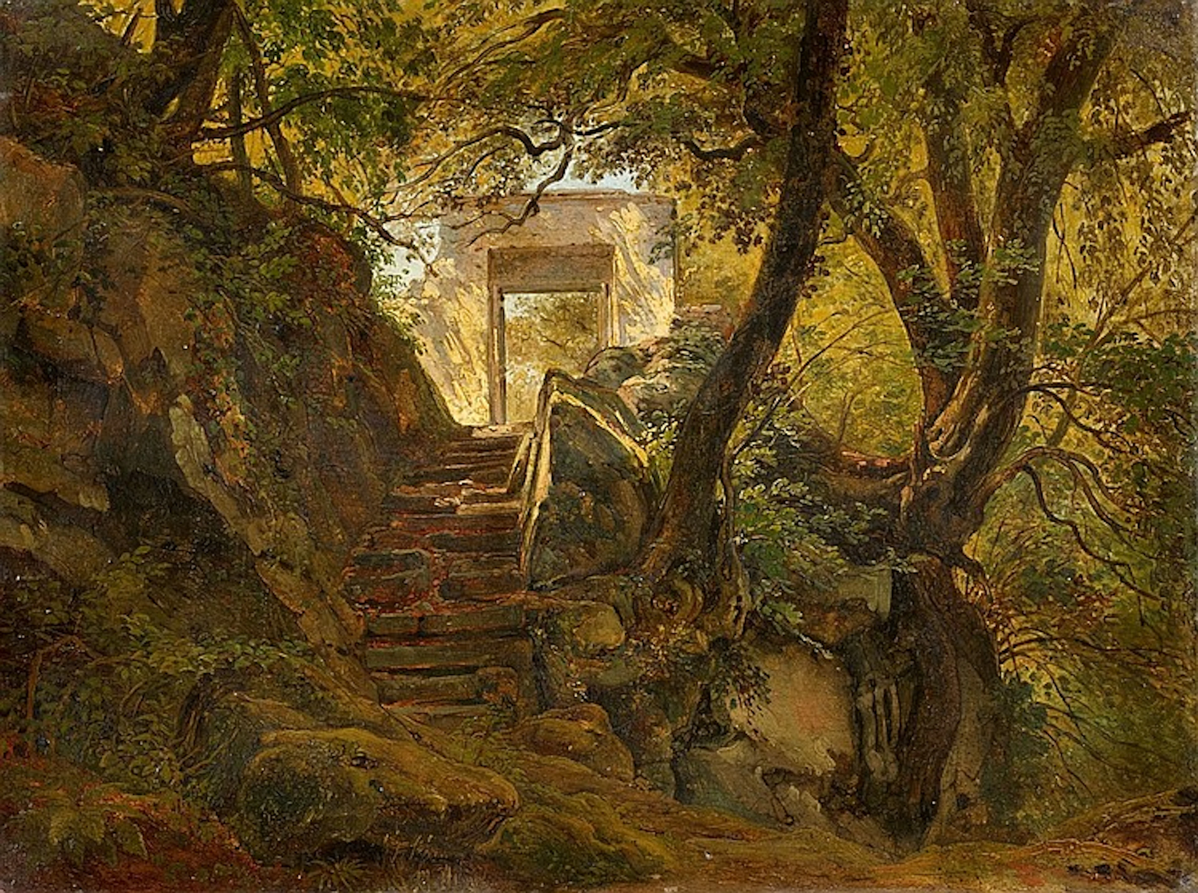 Heinrich Bürkel, Italian Mountain Landscape