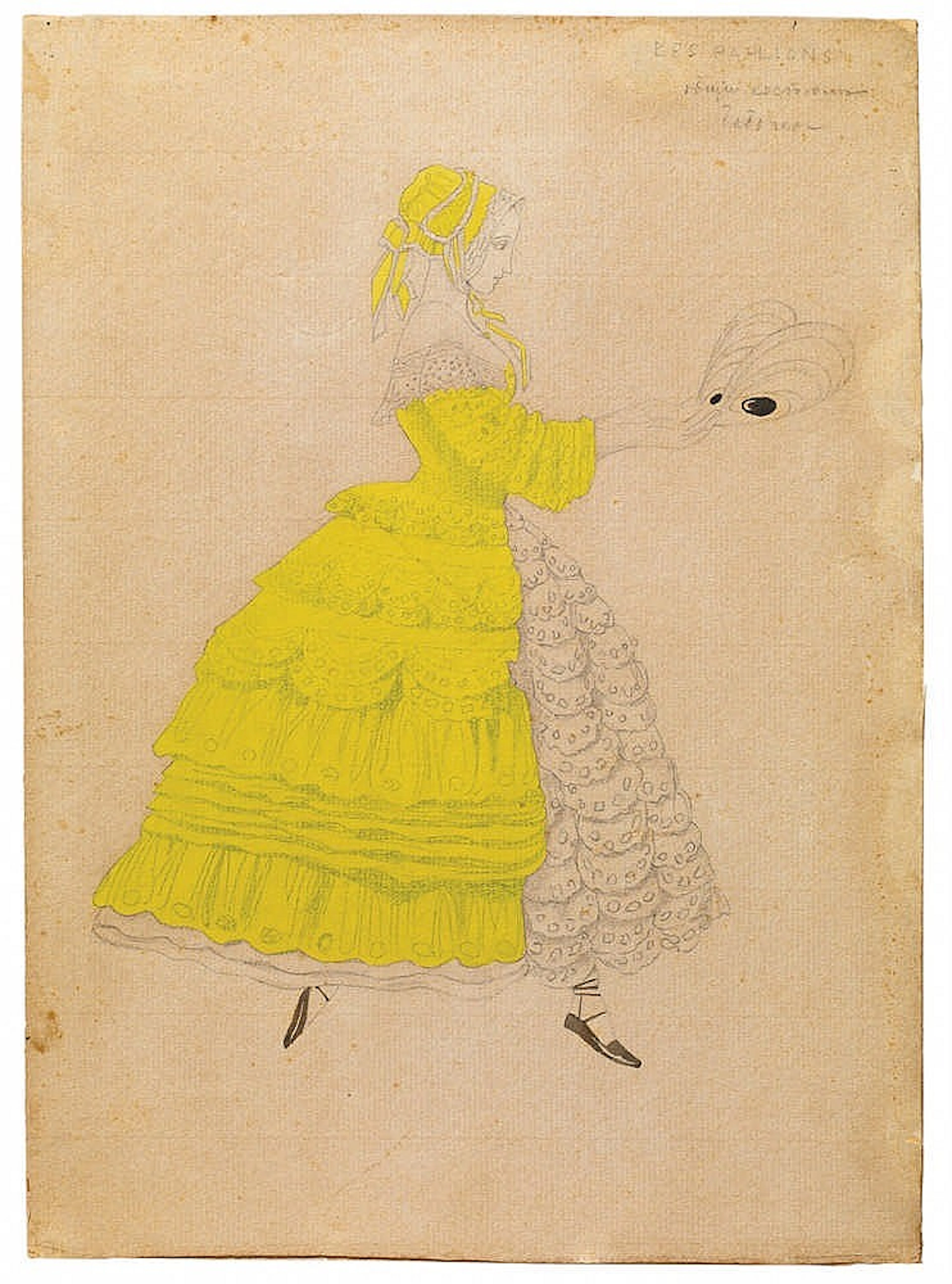 Probably Léon (Lev Samoylovich or Laib-Chaim Israelevich Rosenberg) Bakst, "Les Paplions. Girls' Costumes",