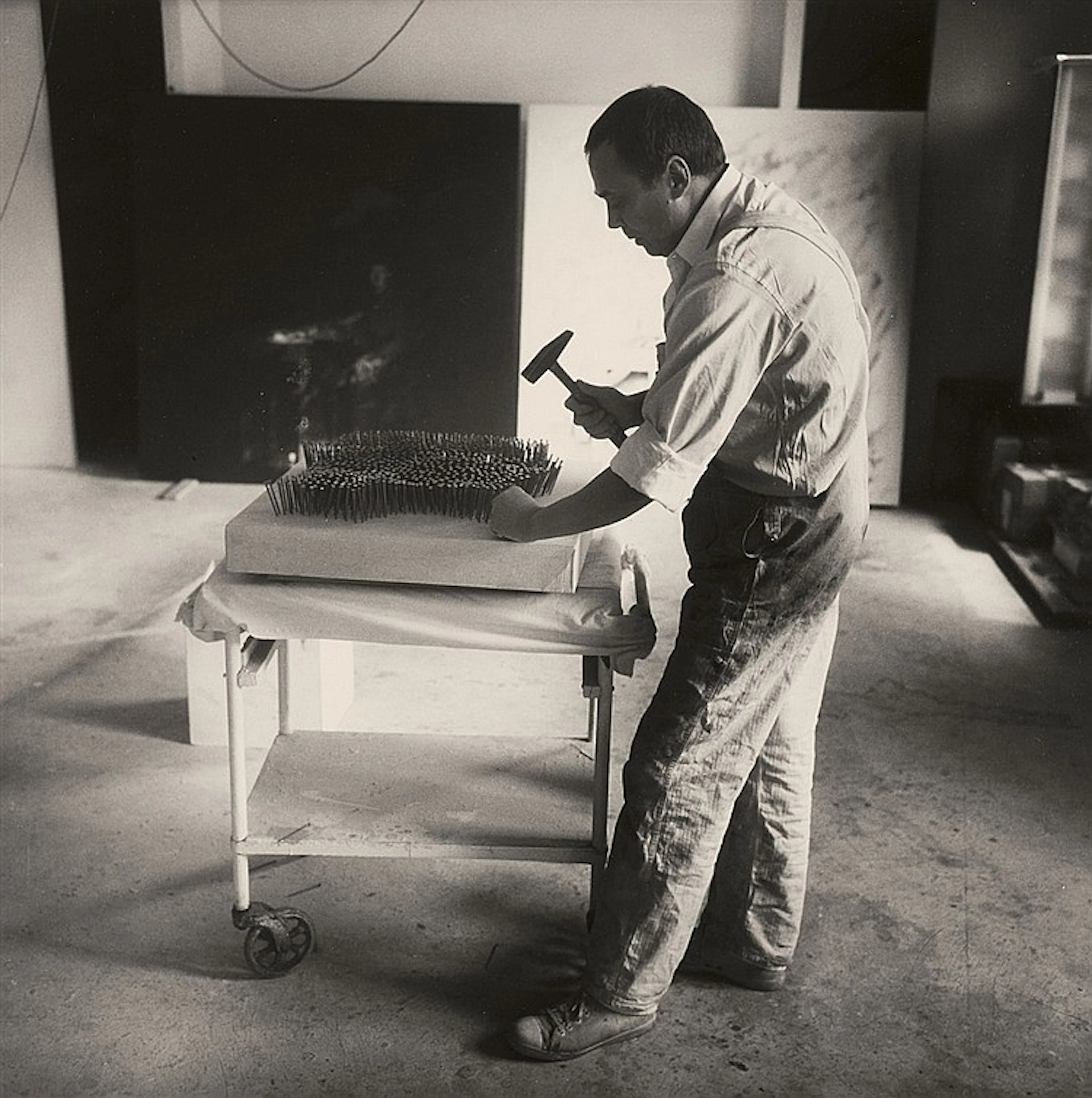 Erika Kiffl, Günther Uecker, Atelier Düsseldorf, 1978