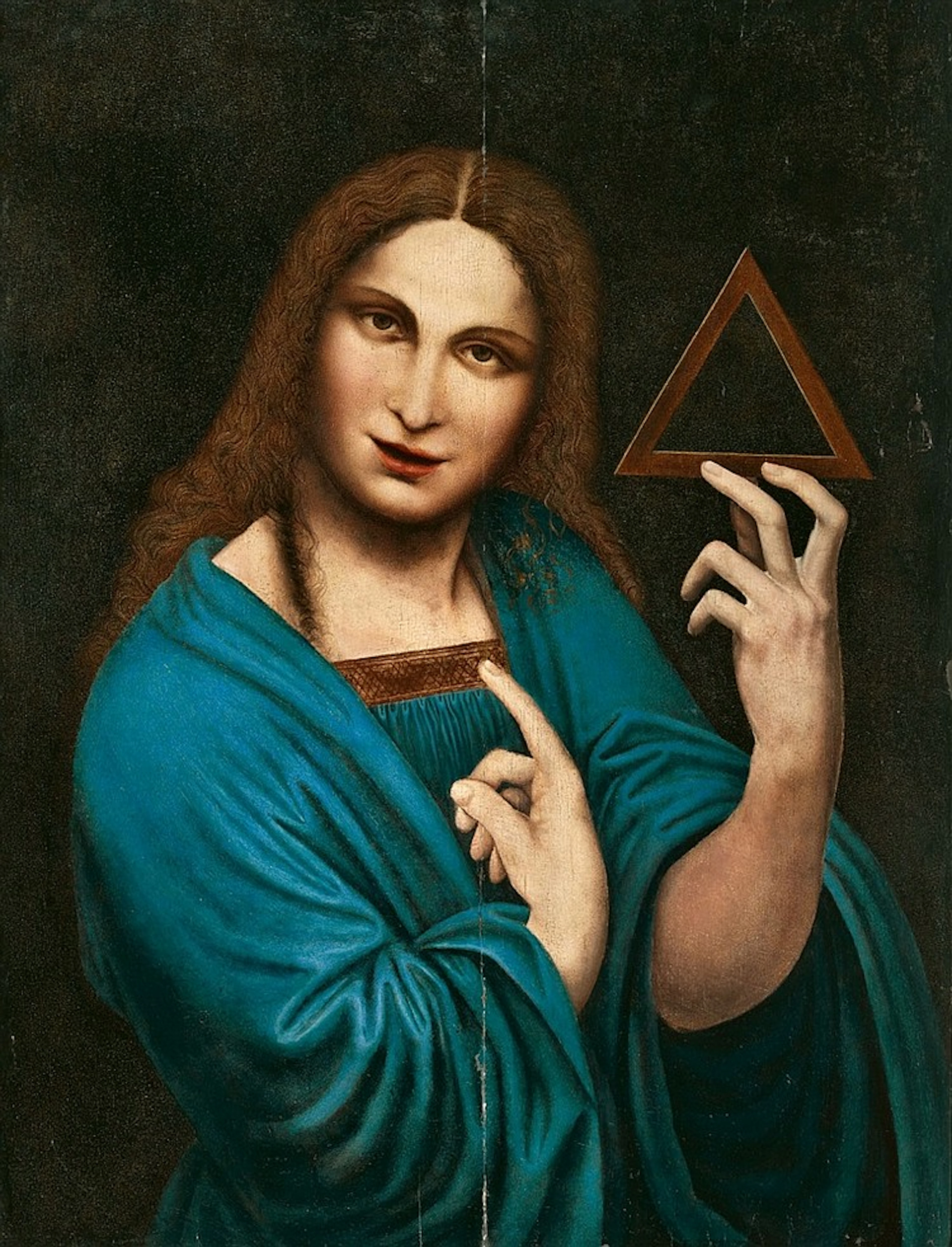 Giovanni Pietro Rizzoli, called Giampietrino, attributed to, Christ with the Symbol of the Holy Trinity