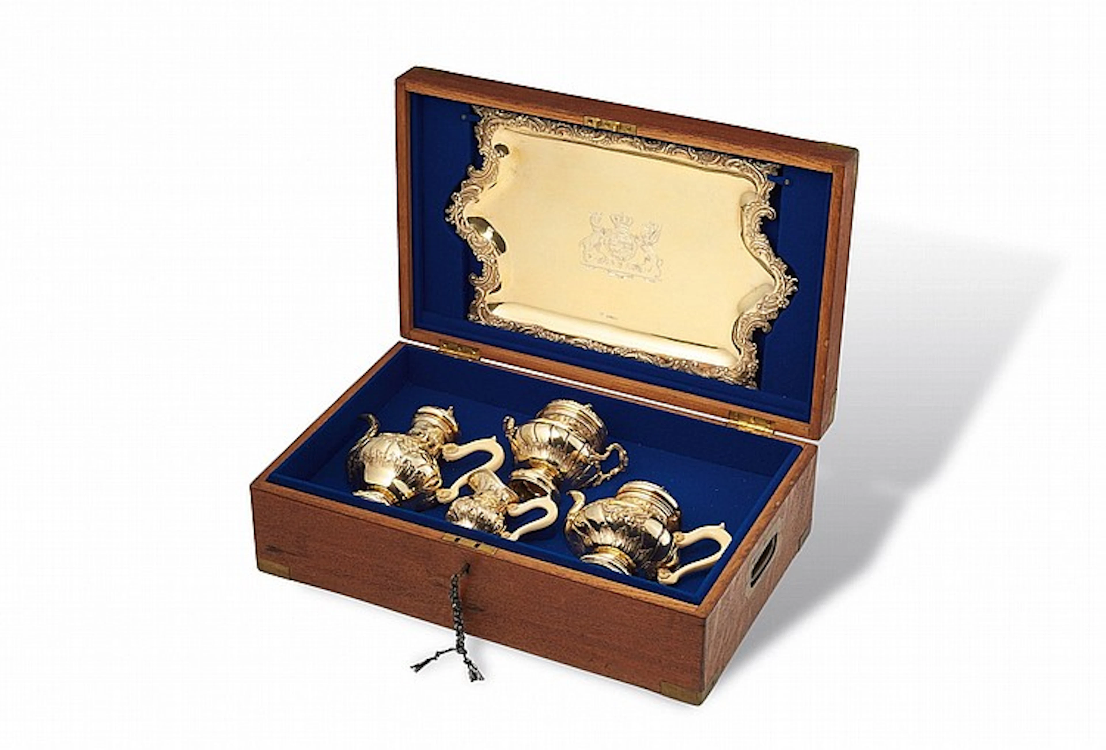 A silver gilt service made for the Grand Dukes of Mecklenburg-Strelitz