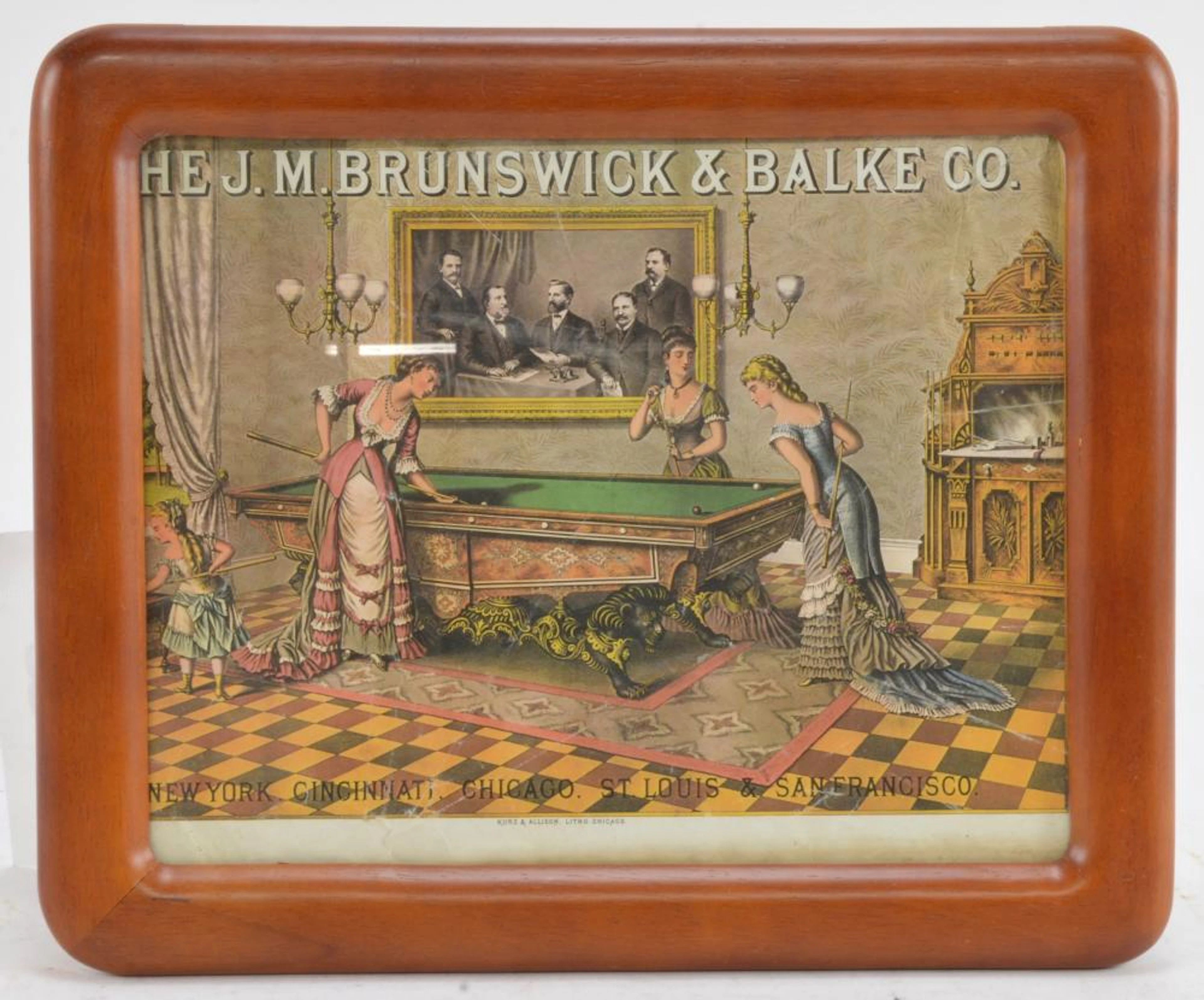 J.M. Brunswick & Balke Co. Billiards Woman Poster