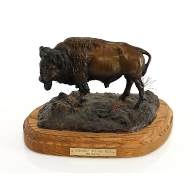 Bob Scriver Hornaday Buffalo Bronze Sculpture