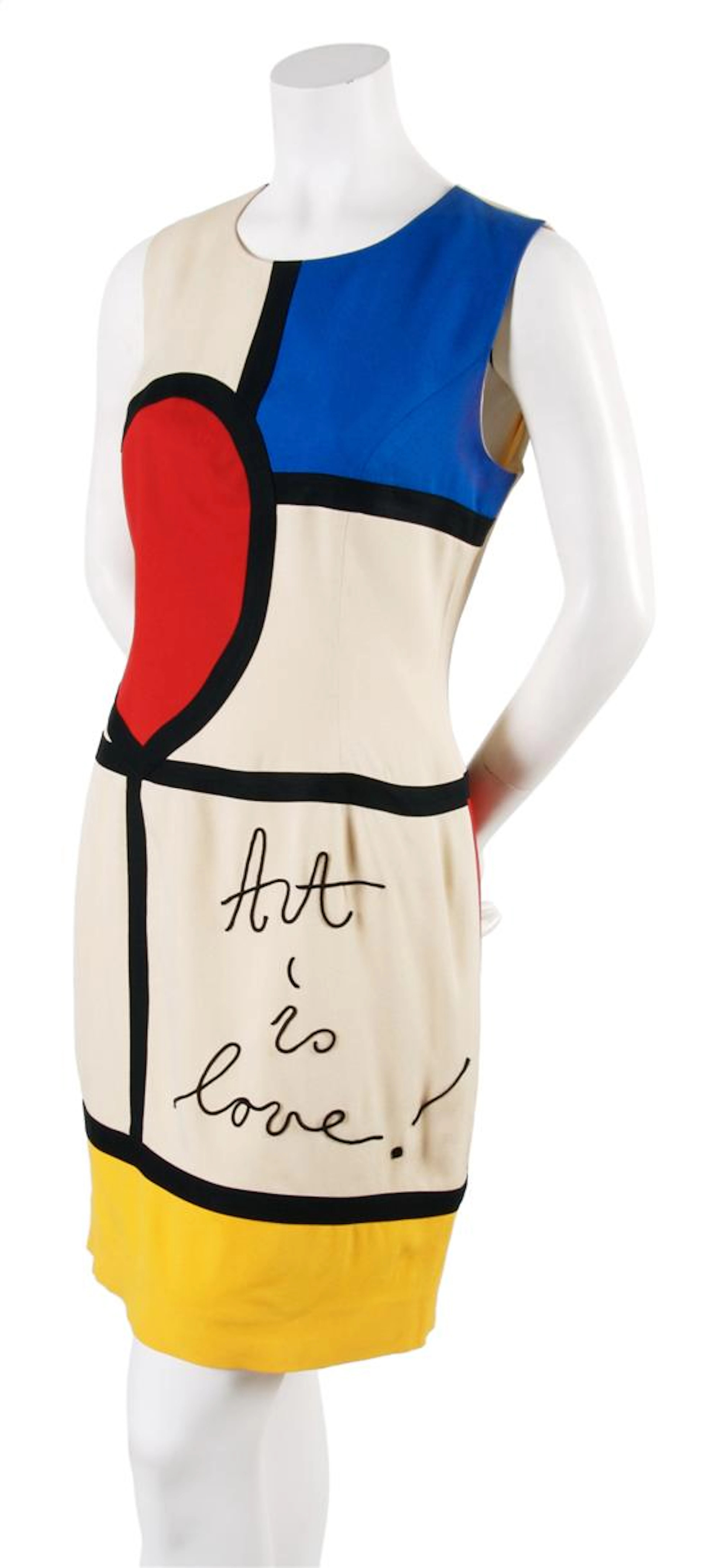 A Moschino 'Art is Love' Mondrian Dress