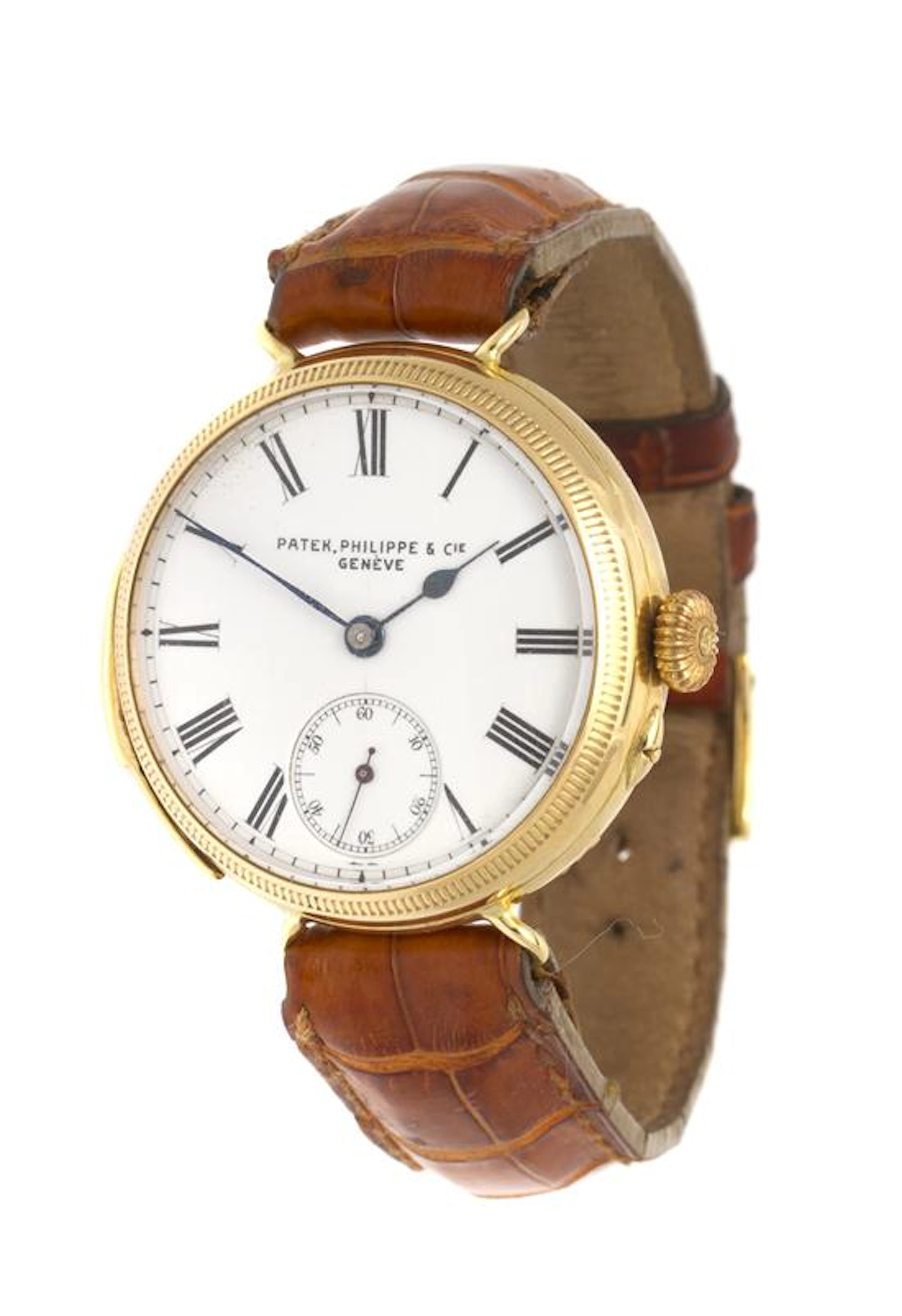 A Converted 18 Karat Yellow Gold Minute Repeating Pocket Watch Wristwatch