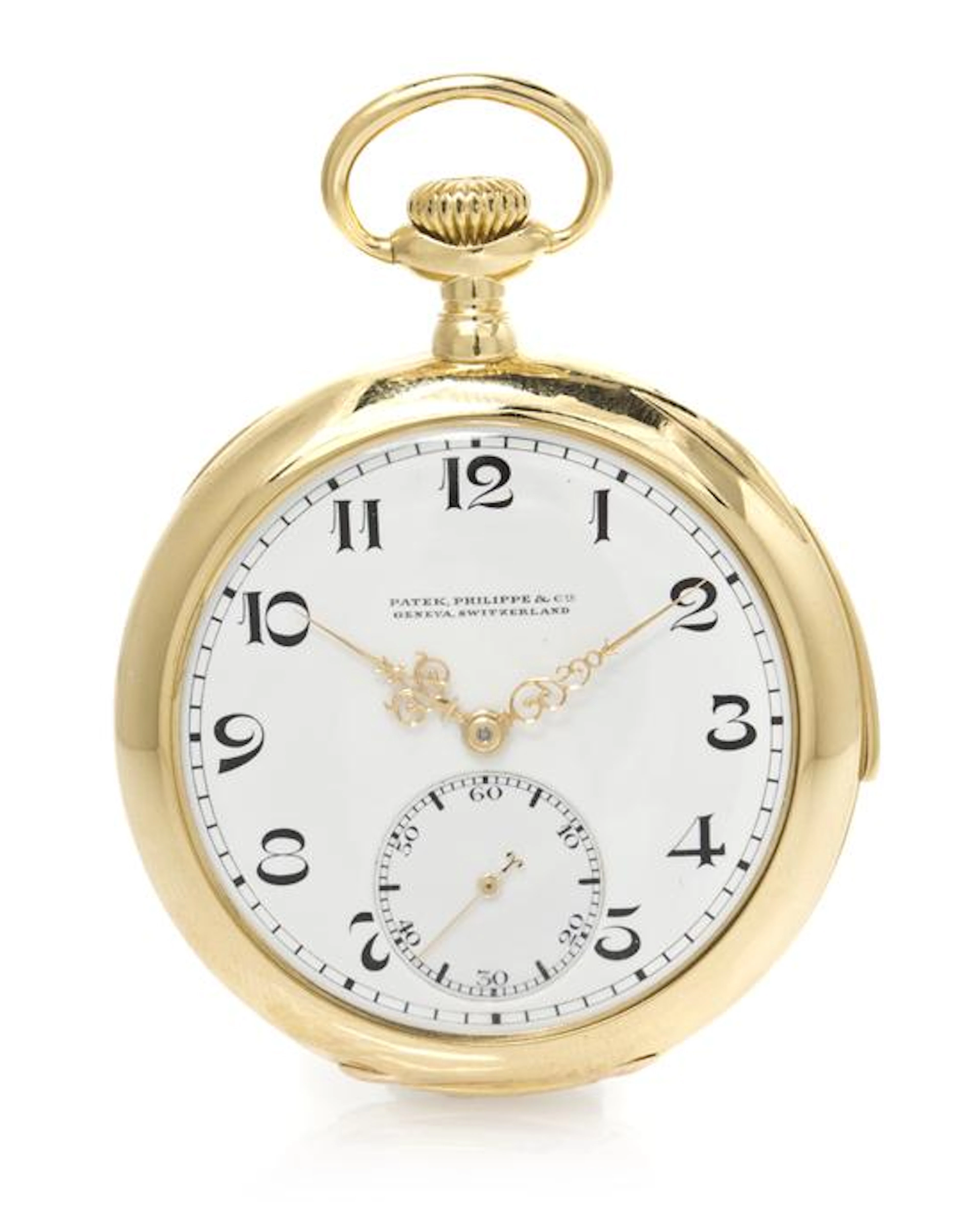 An 18 Karat Yellow Gold Open Face Minute Repeating Pocket Watch