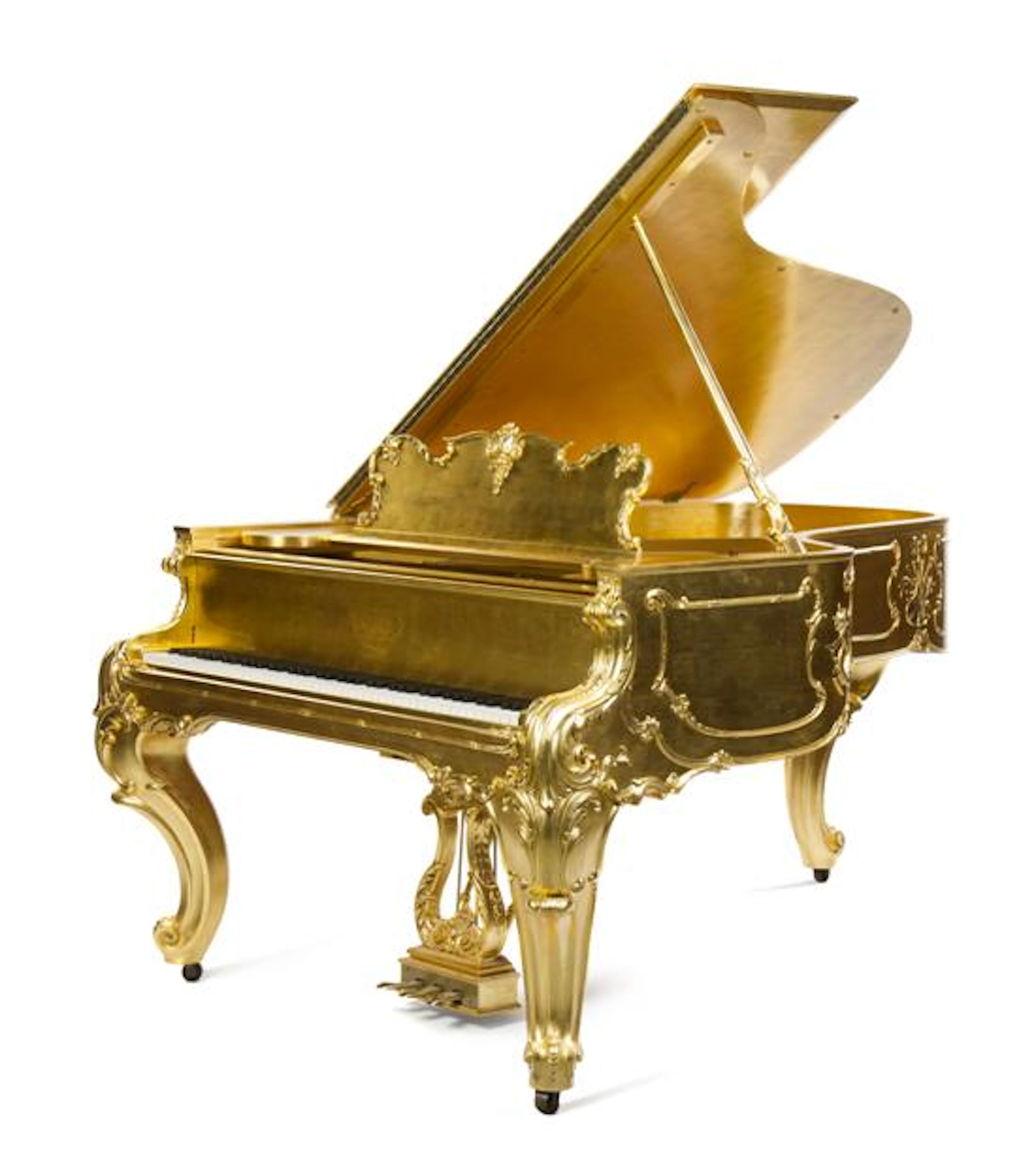 A Steinway & Sons Louis XV Style Giltwood Grand Piano
