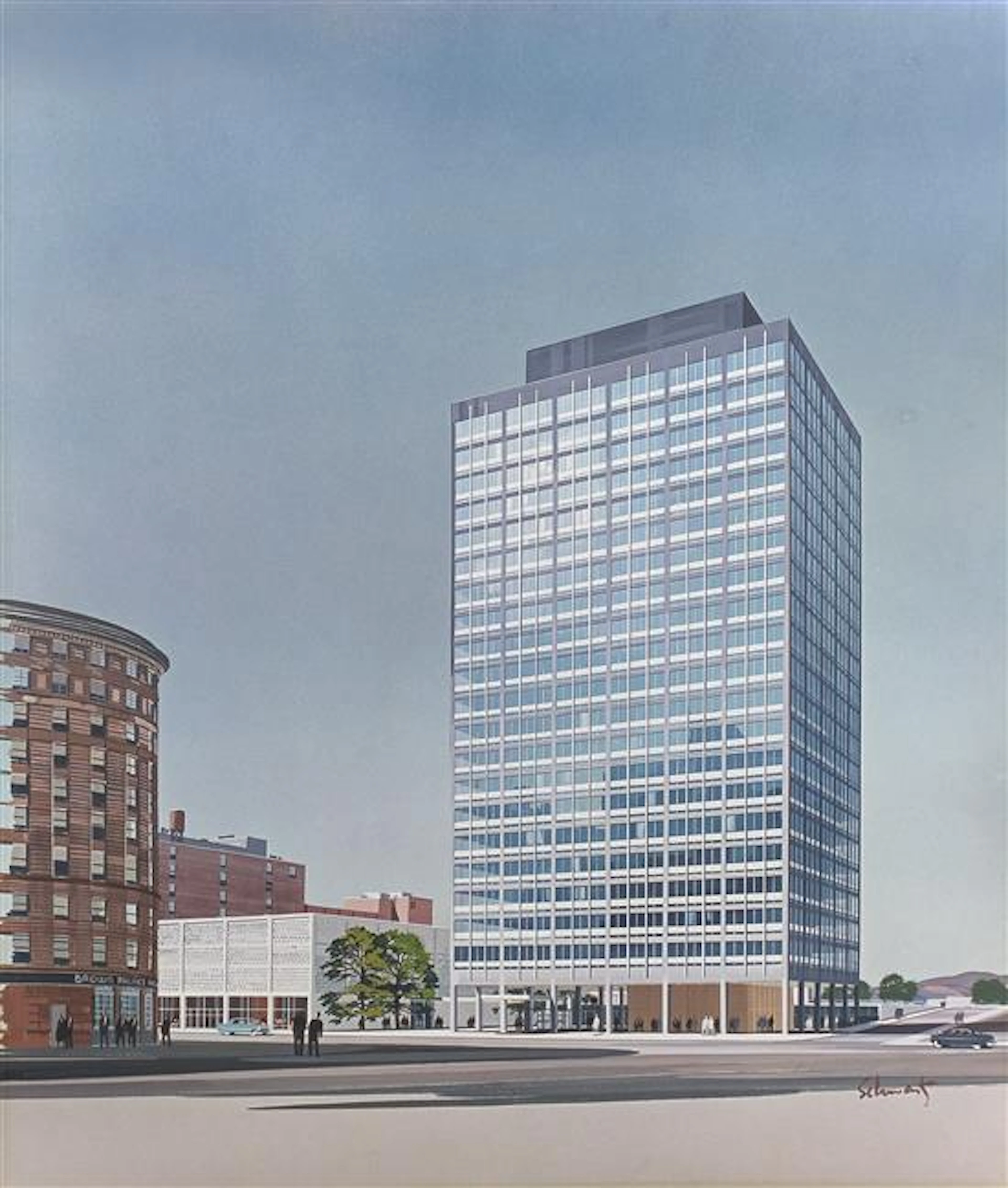 An Unframed Print of 1700 Broadway