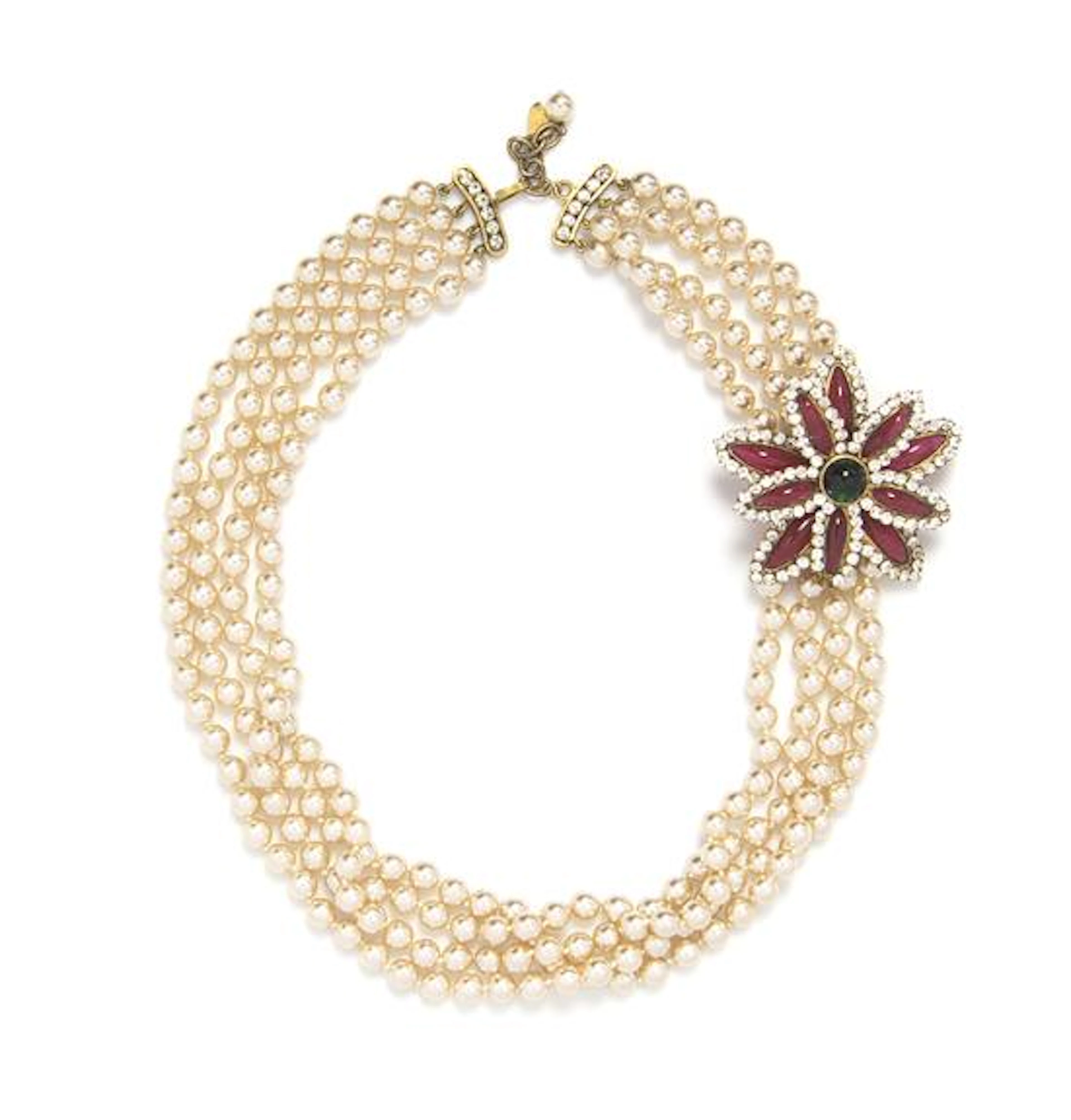 A Chanel Multistrand Faux Pearl Necklace, 1983,
