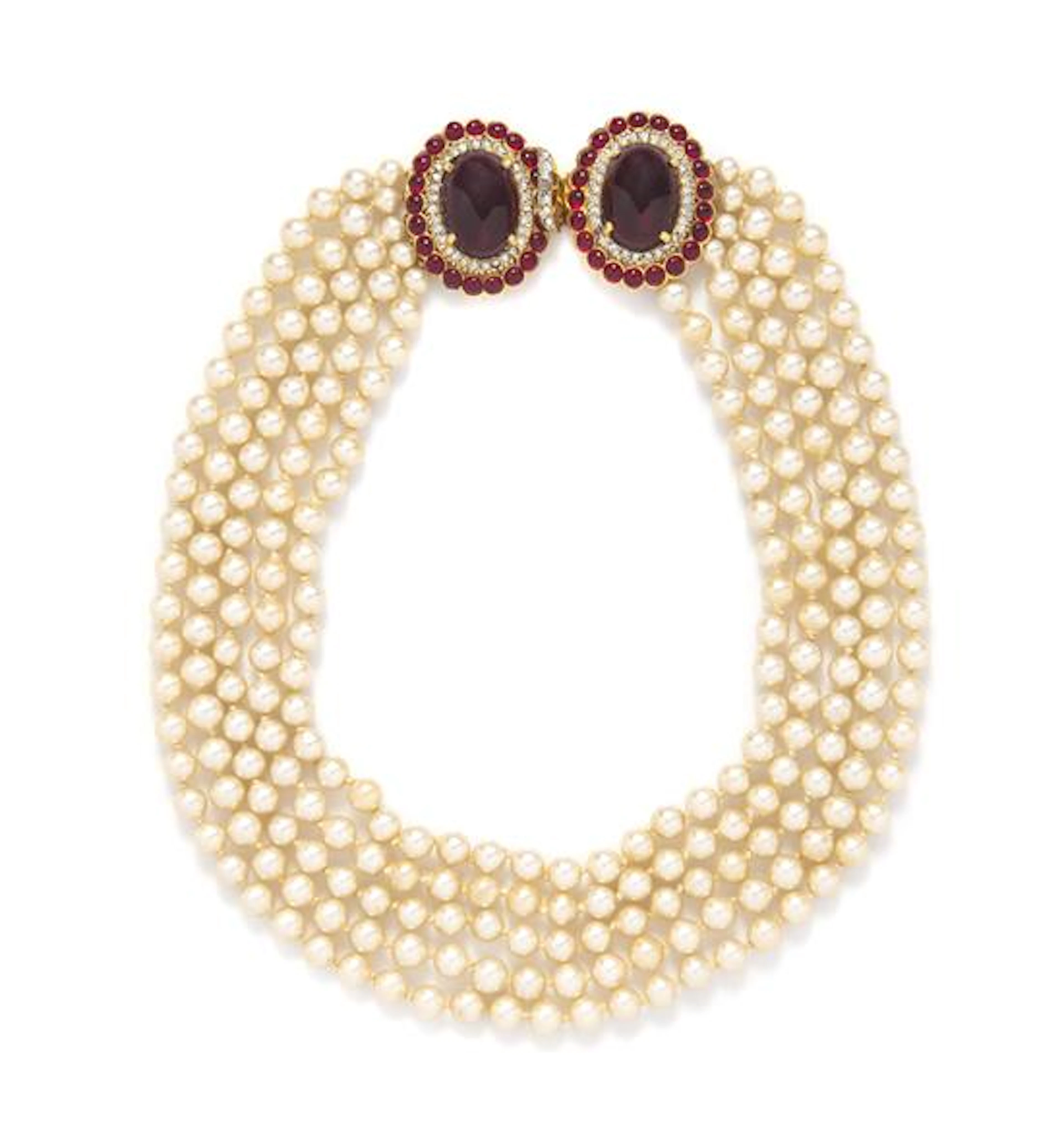 A Kenneth Jay Lane Faux Pearl Multistrand Necklace