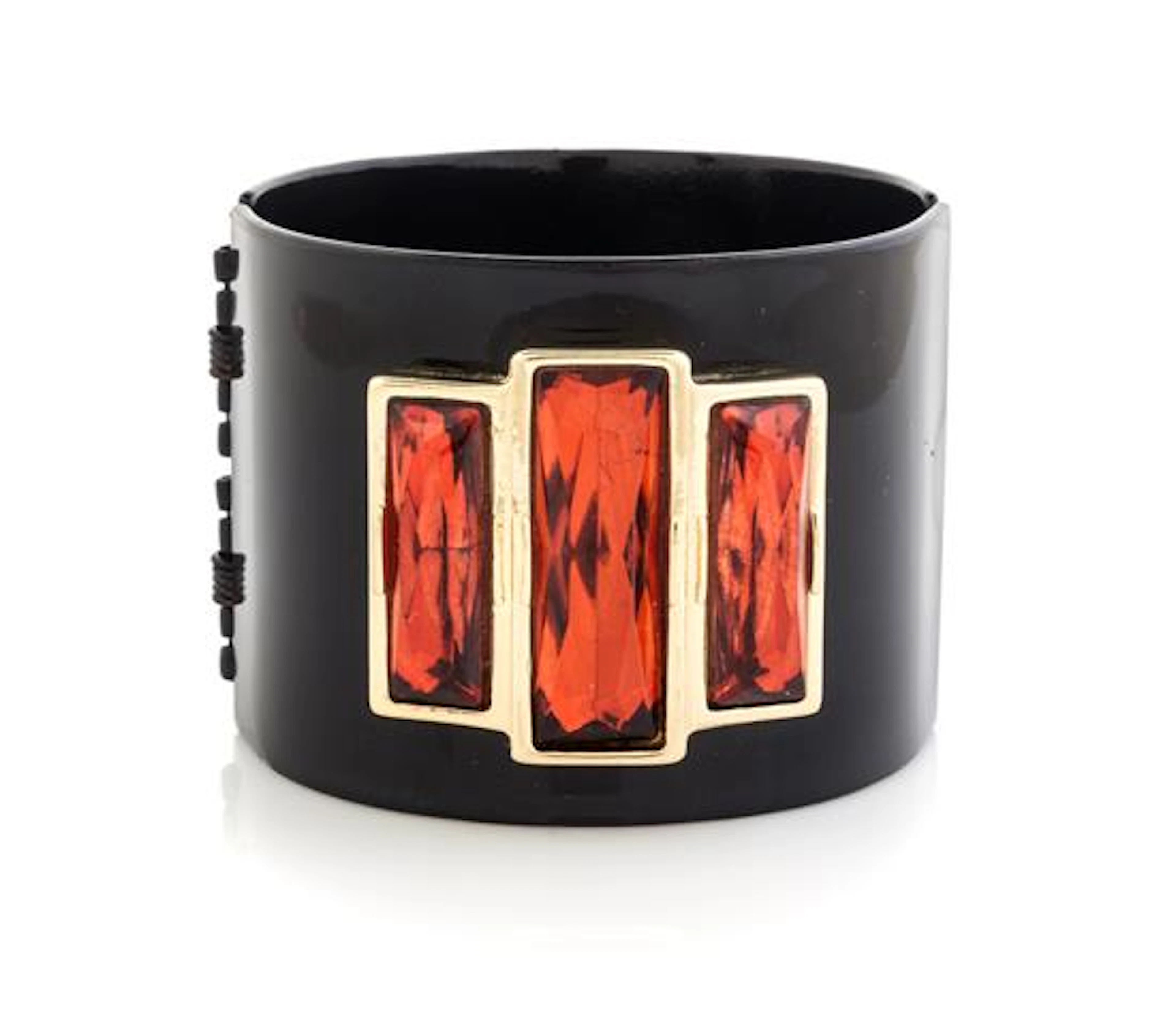 A Black Enamel Cuff Bracelet