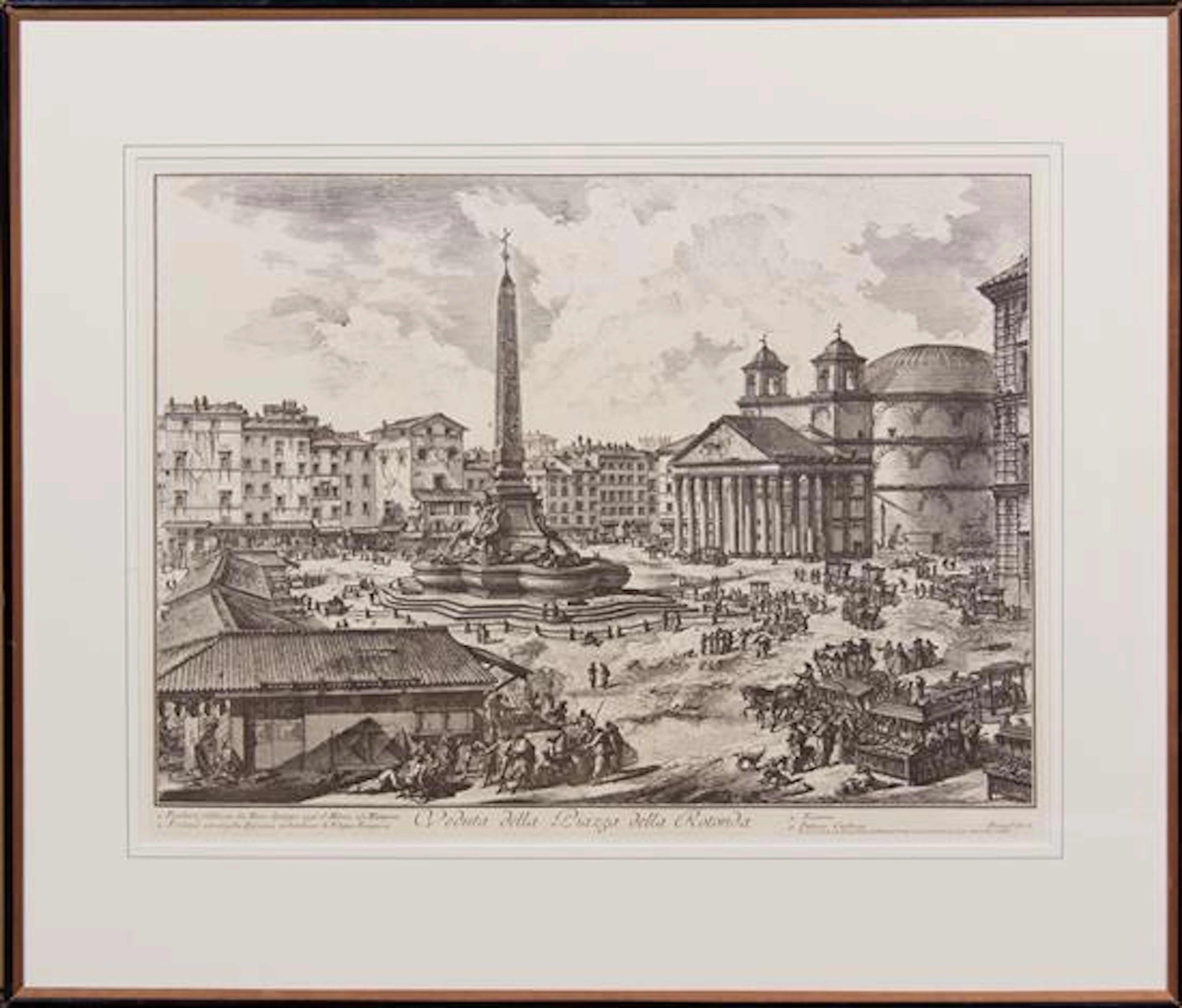 A Pair of Continental Prints, depicting cityscapes.