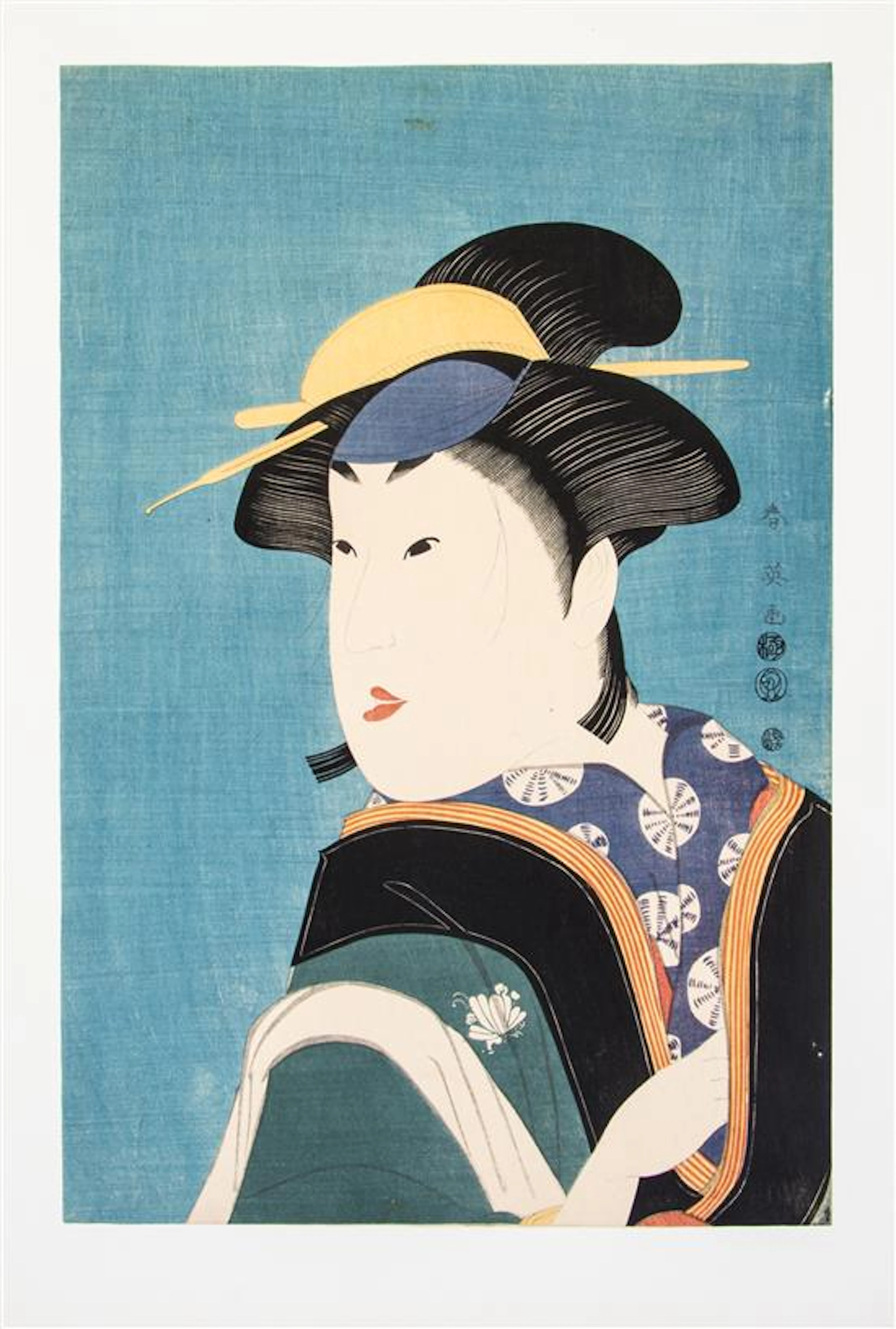 likely later restrike of Tamagiku of the House of Tama from the series Beauties of the Seven Komachi;