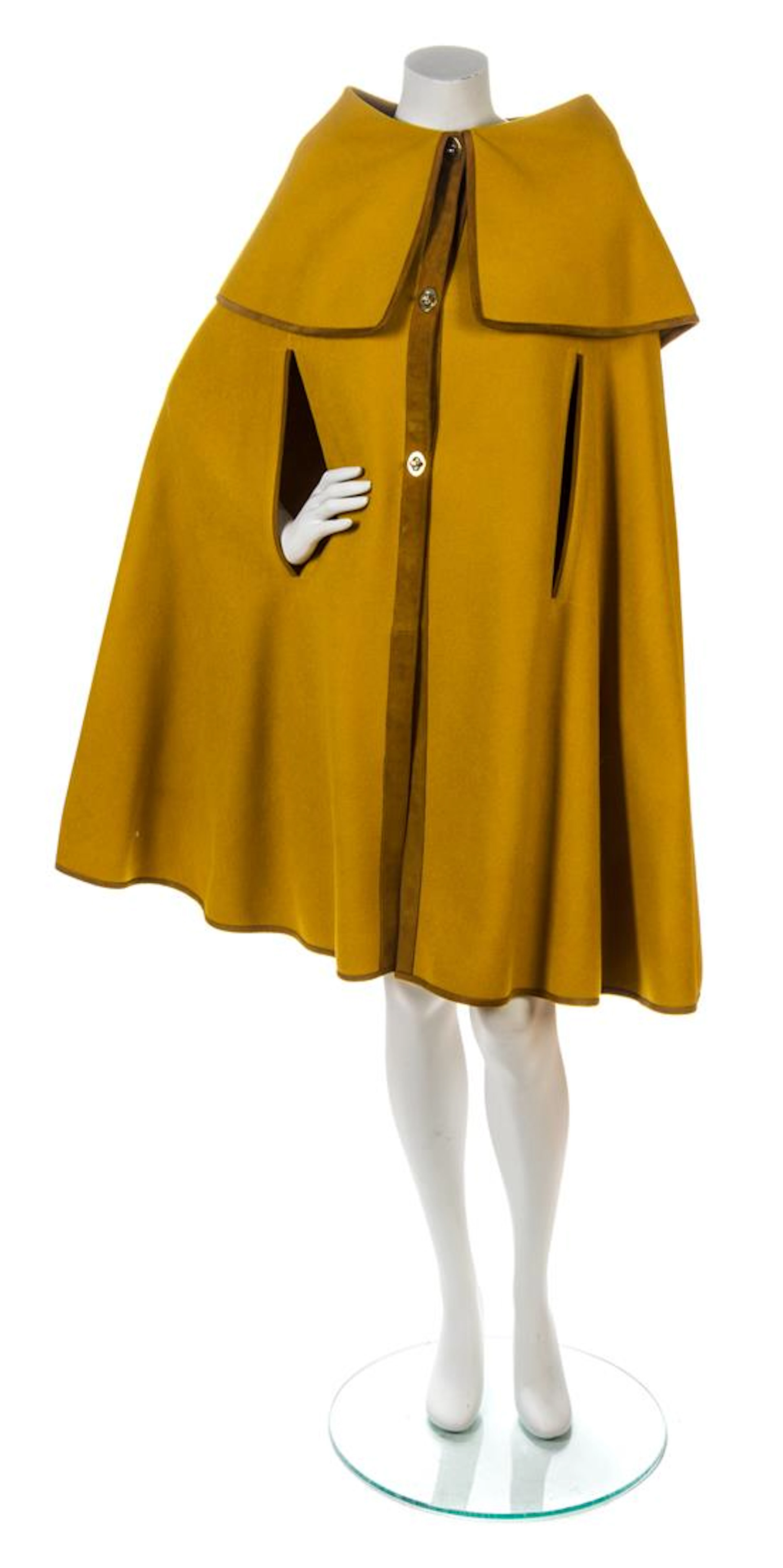 A Bonnie Cashin Ochre Wool Cape, 1970s,