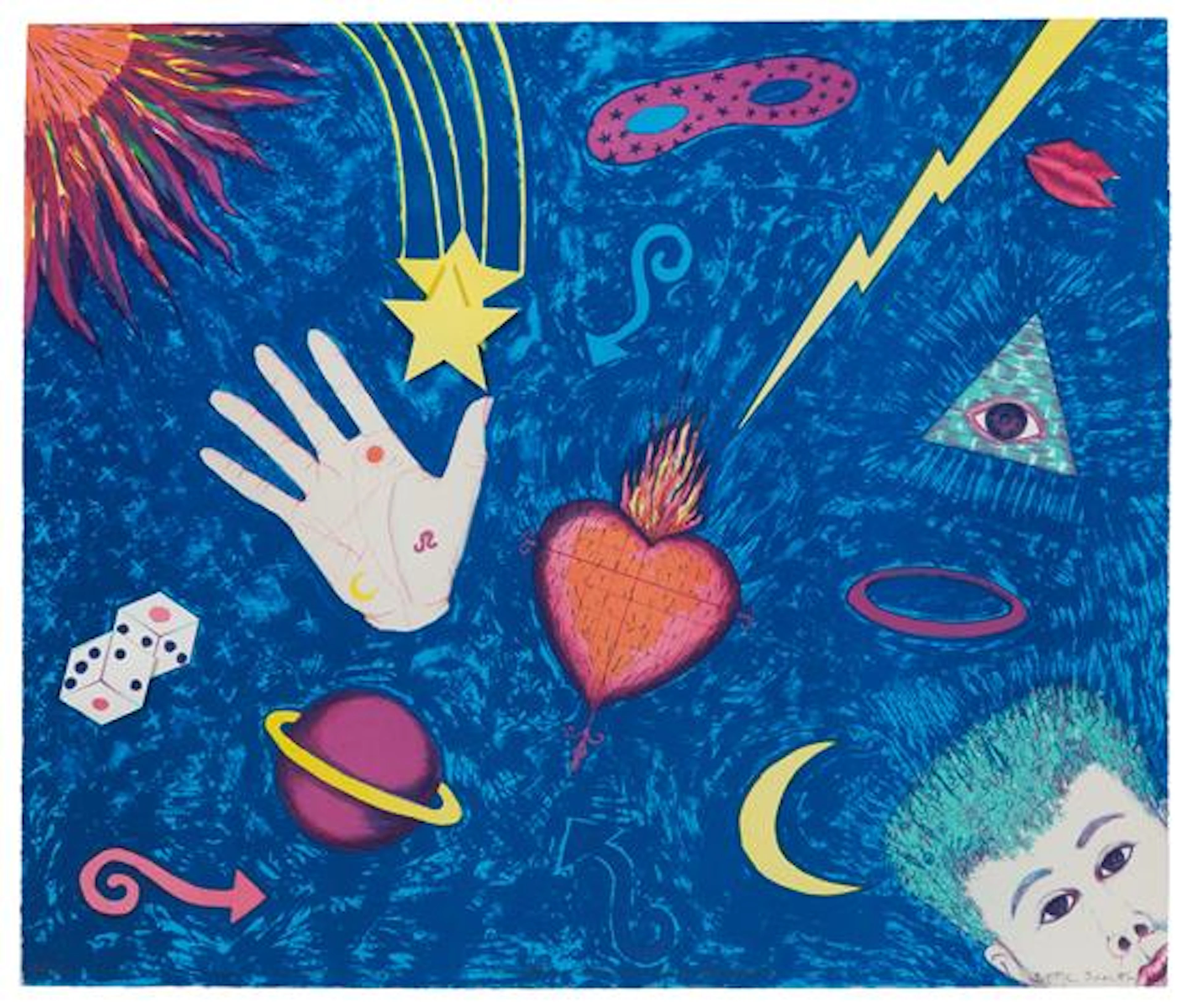 Mystic Sky and Self Portrait, 1992