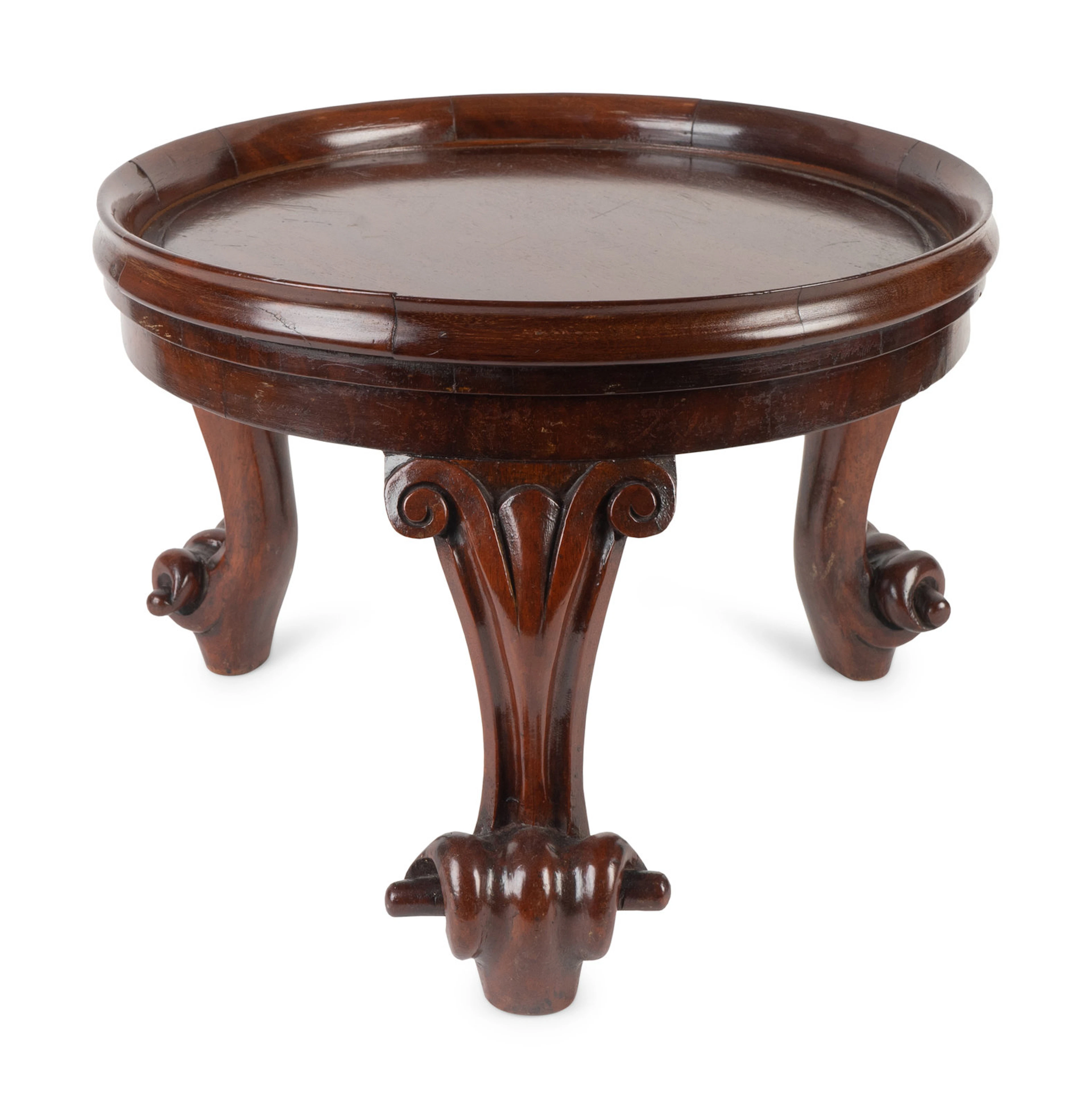 A William IV Carved Mahogany Low Wine Table