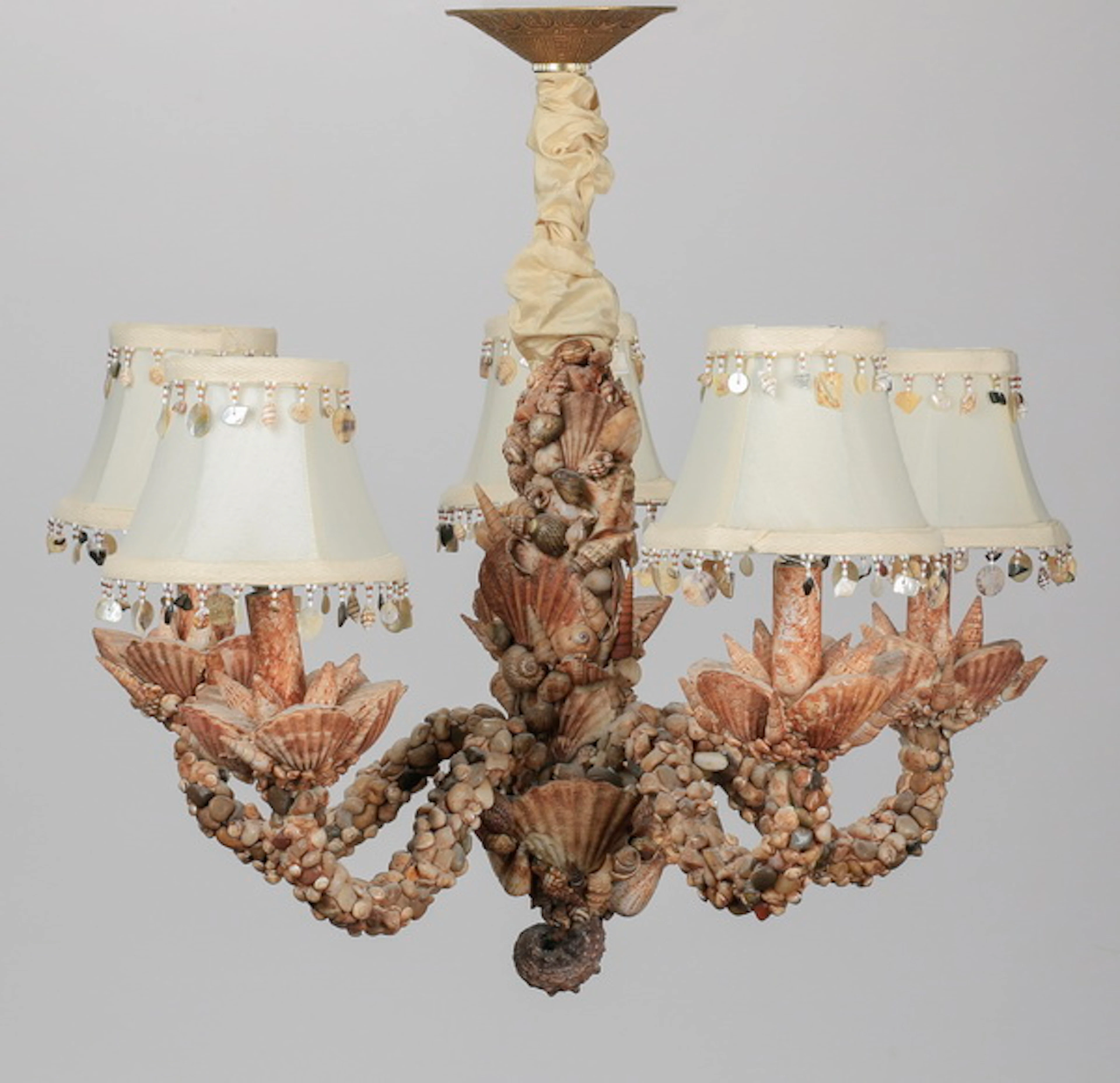 5-light 'seashell' chandelier, early 20th c.