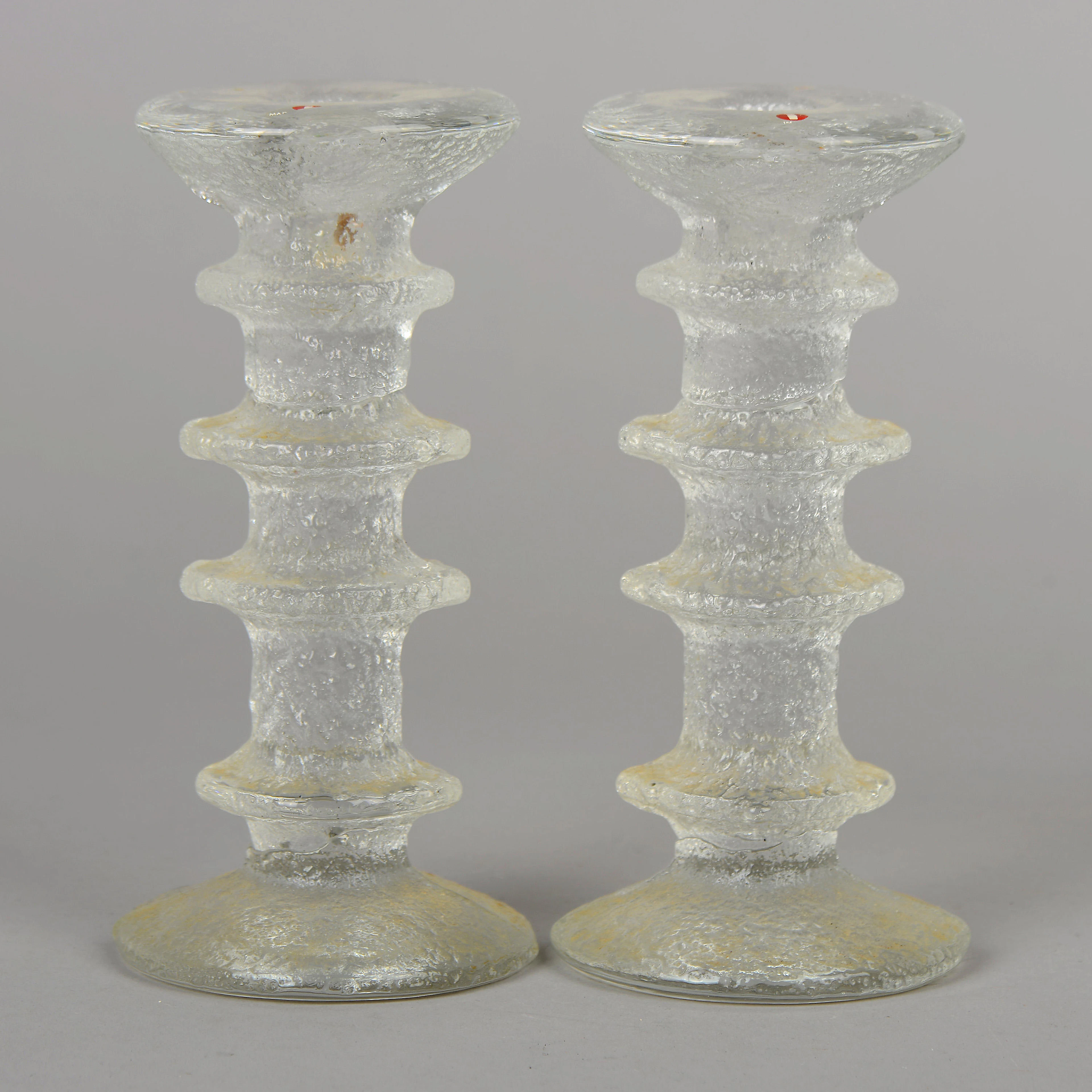 TIMO SARPENEVA, ljusstakar, 2 st, glas, "Festivo", Iittala, Finland