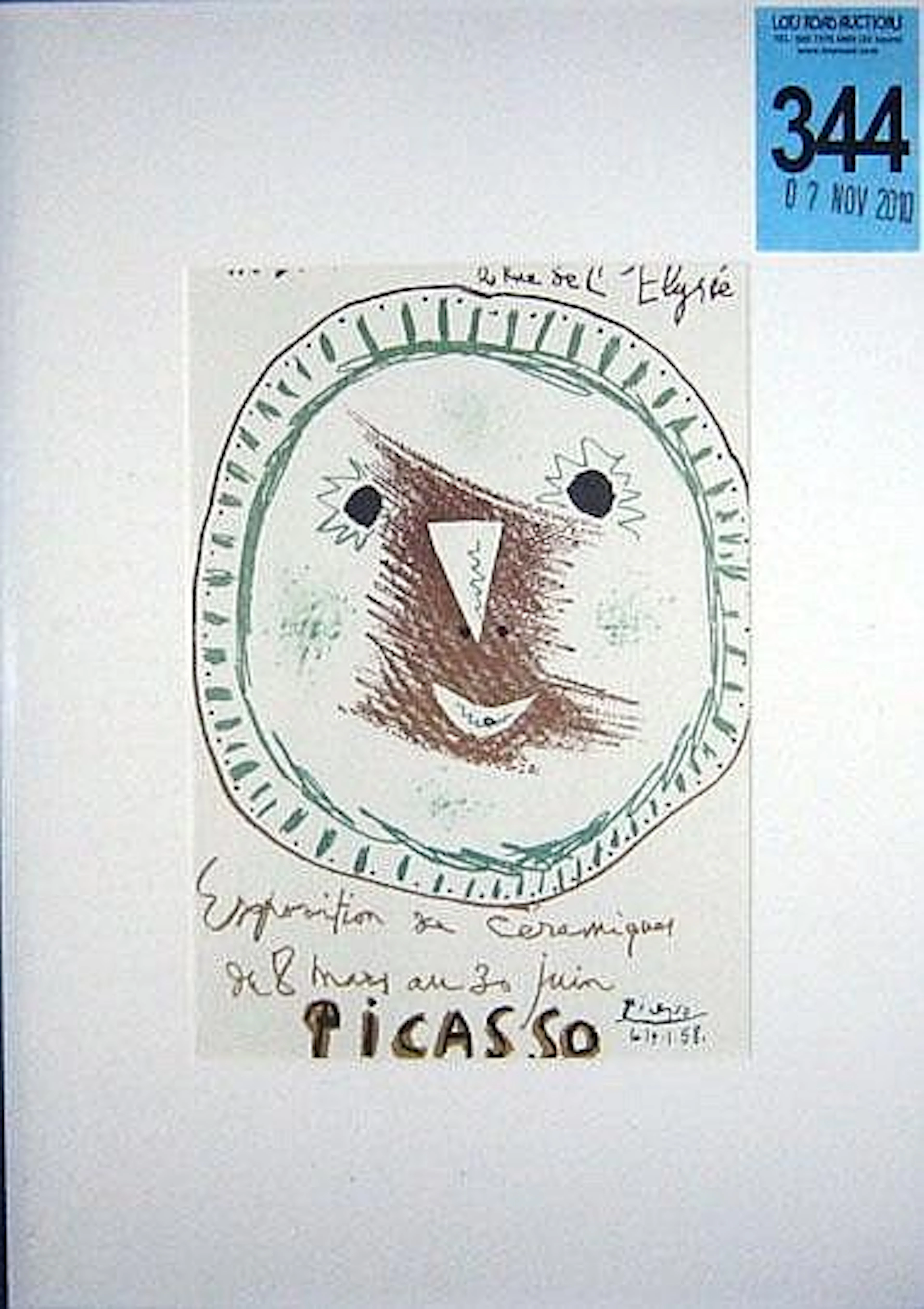 PABLO PICASSO (1881-1973), 'Exposition ceramique