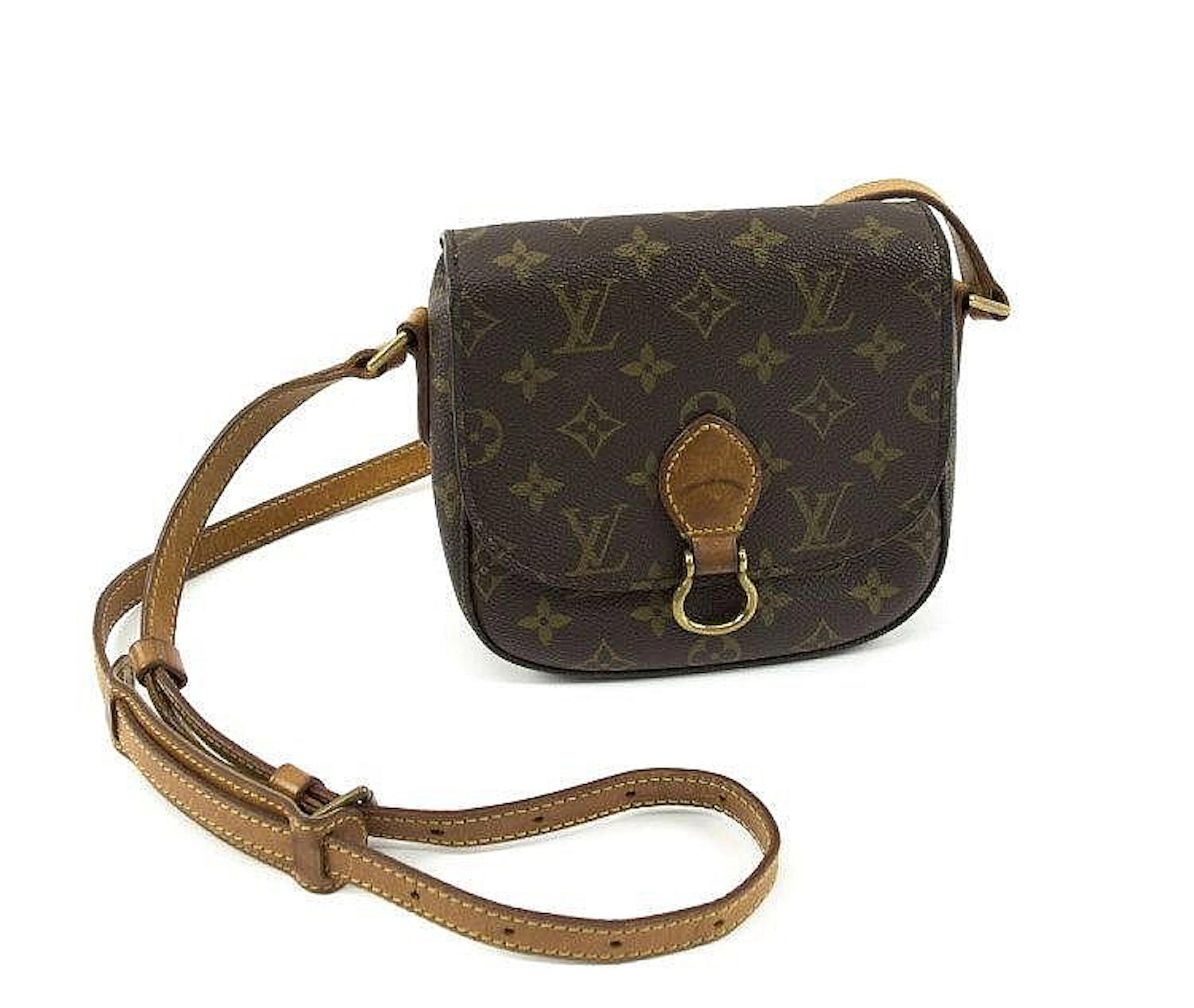 LOUIS VUITTON SAINT CLOUD CROSSBODY BAG, leather lining, inside pocket, buc