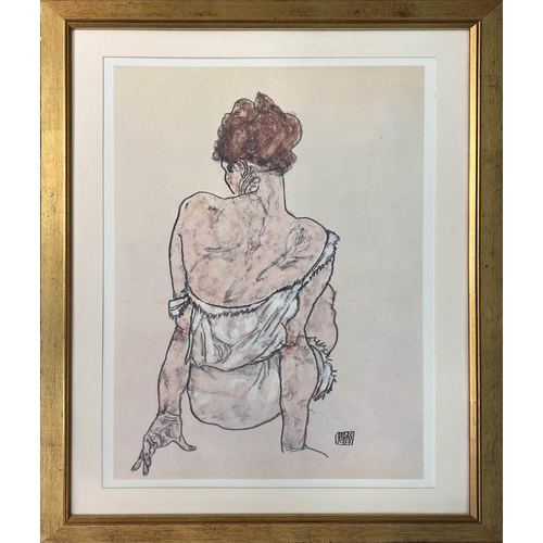 EGON SCHIELE (Austrian 1890-1918) 'Seated Woman', Offset Lit... | Barnebys