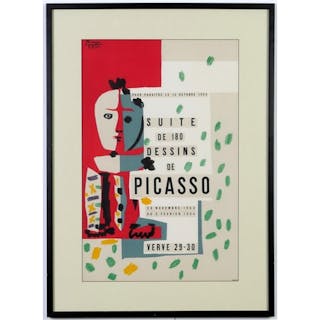 PABLO PICASSO, Rare Affiche 1954 in seven colours, suite de ...