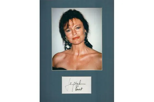 Actor, Jacqueline Bisset mounted signature piece, overall size 16x12