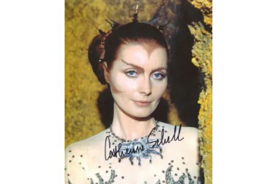 Space 1999 TV sci-fi series photo signed by actress Catherine Schell